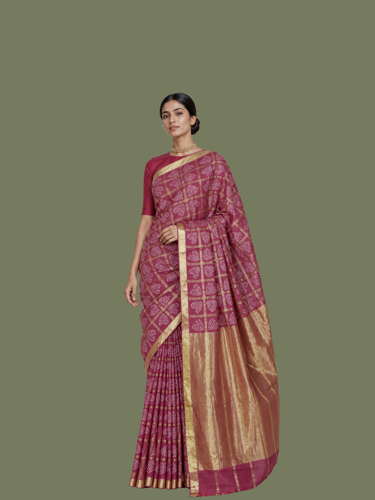 Parvai Bandhini Venkatagiri cotton Sari