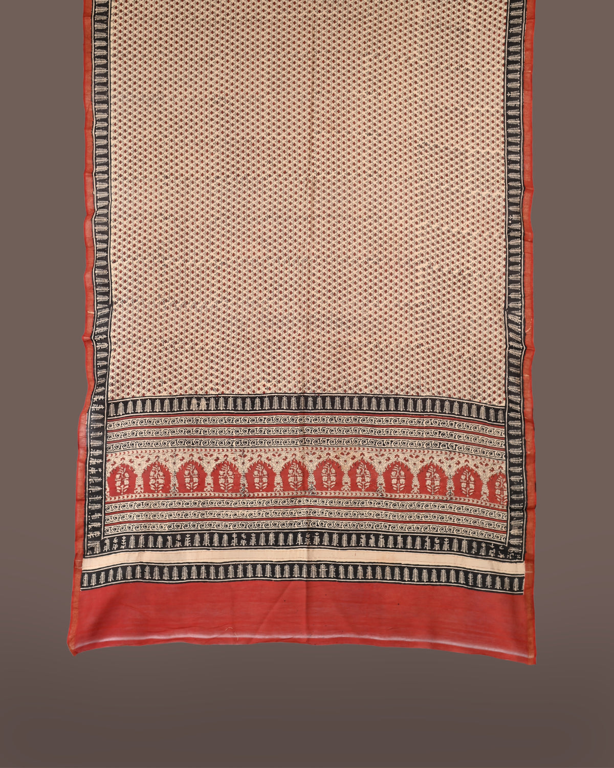 Parvai Bagru Silk Cotton Sari