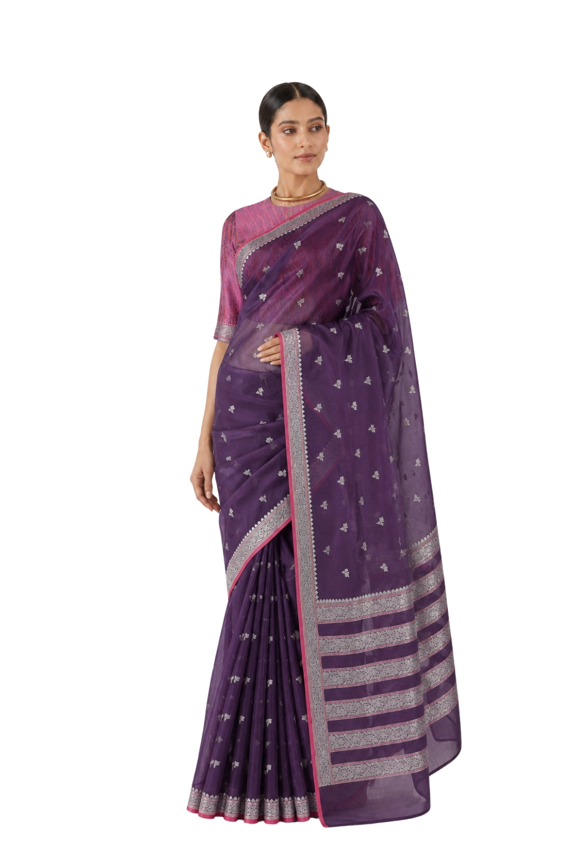 Parvai Banaras Organza Silk Sari