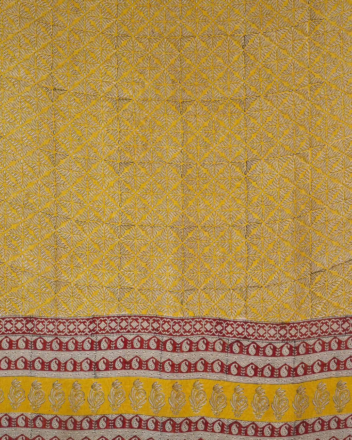 Parvai Classic Bagru Hand Block Printed Silk Cotton Sari