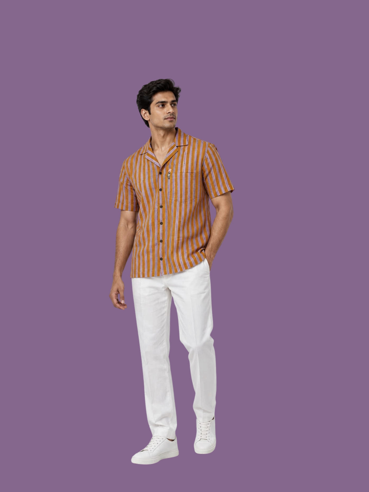 Parvai Printed Cotton Mens Shirt : Bee & Bloom