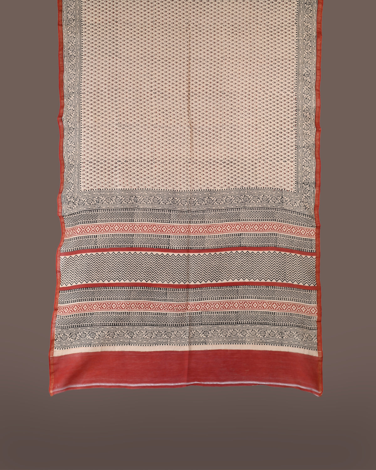 Parvai Bagru Silk Cotton Sari