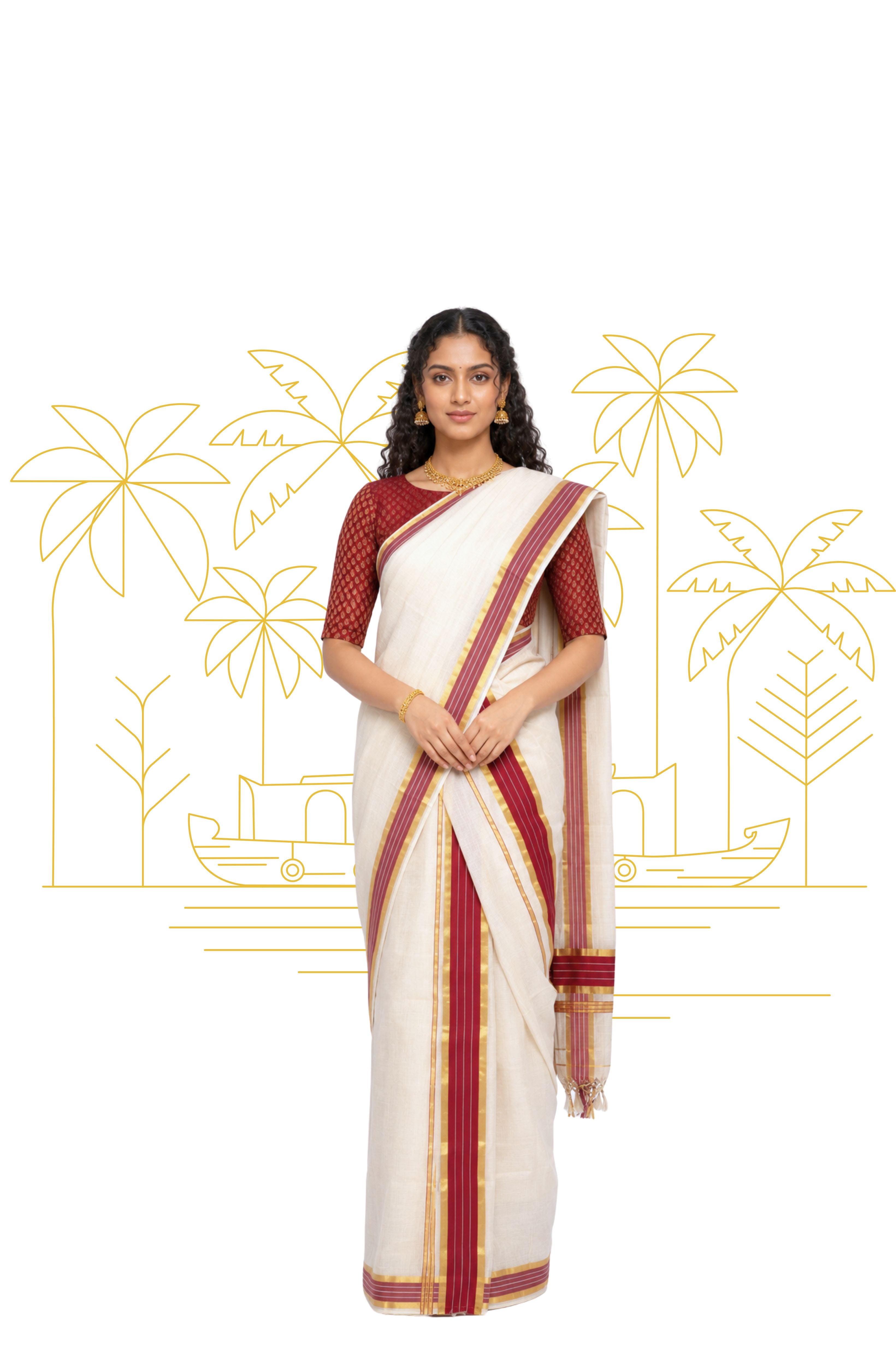 Parvai Kerala Cotton Sari : Aswathi