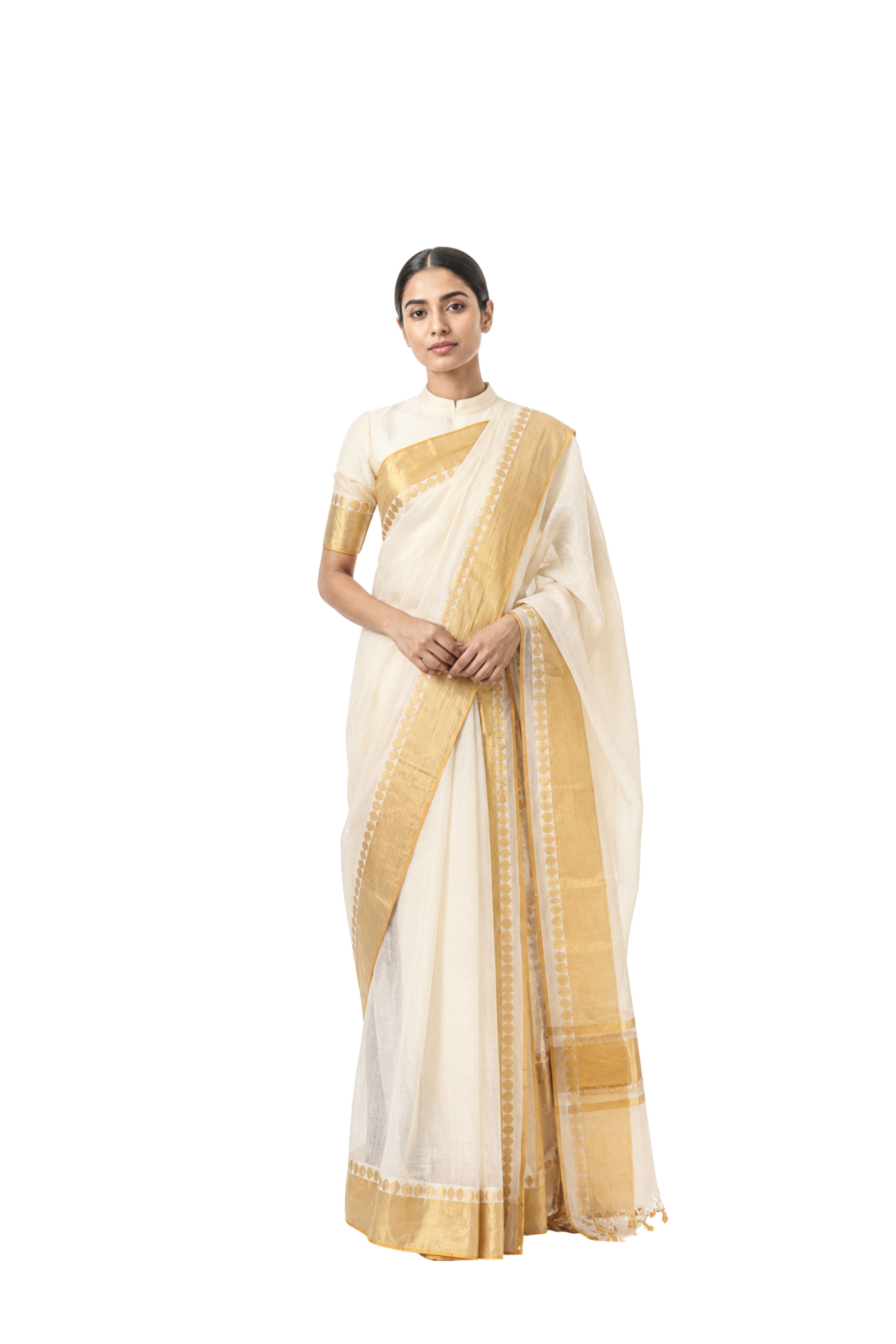 Parvai Kerala Cotton Sari : Aswathi
