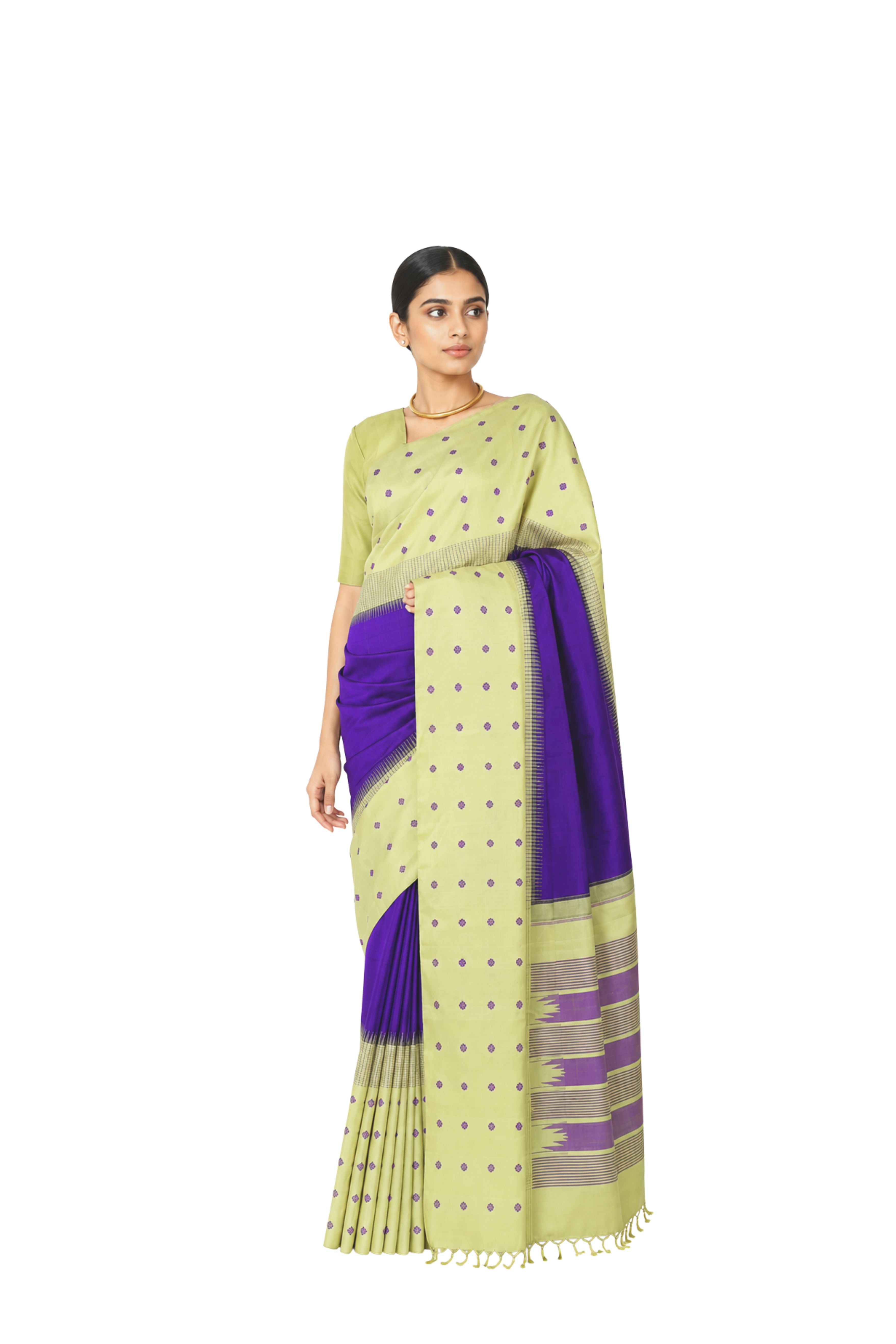 Parvai Handwoven Kanchipuram Silk Sari