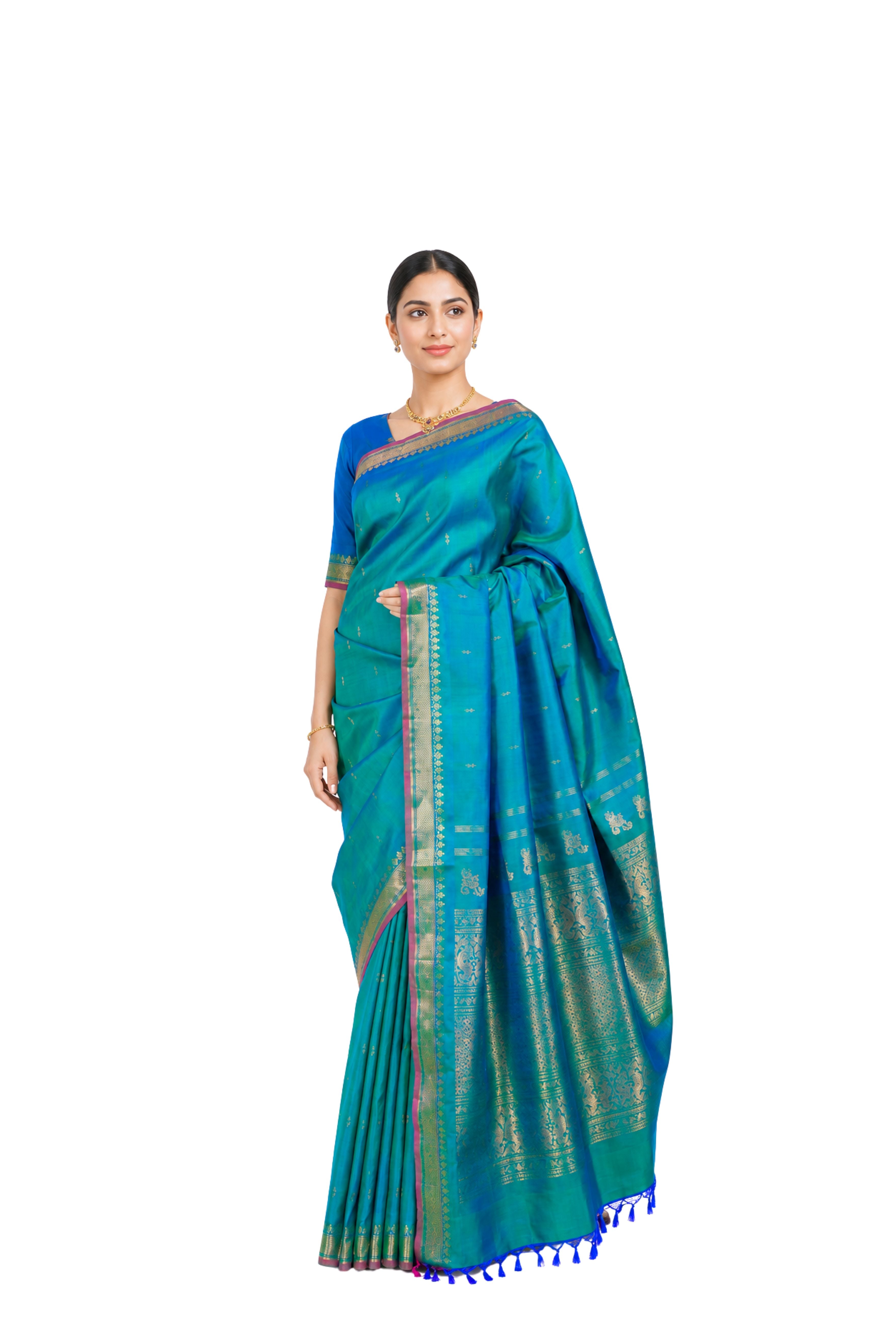 Parvai Kanchipuram Silk Sari : Durja