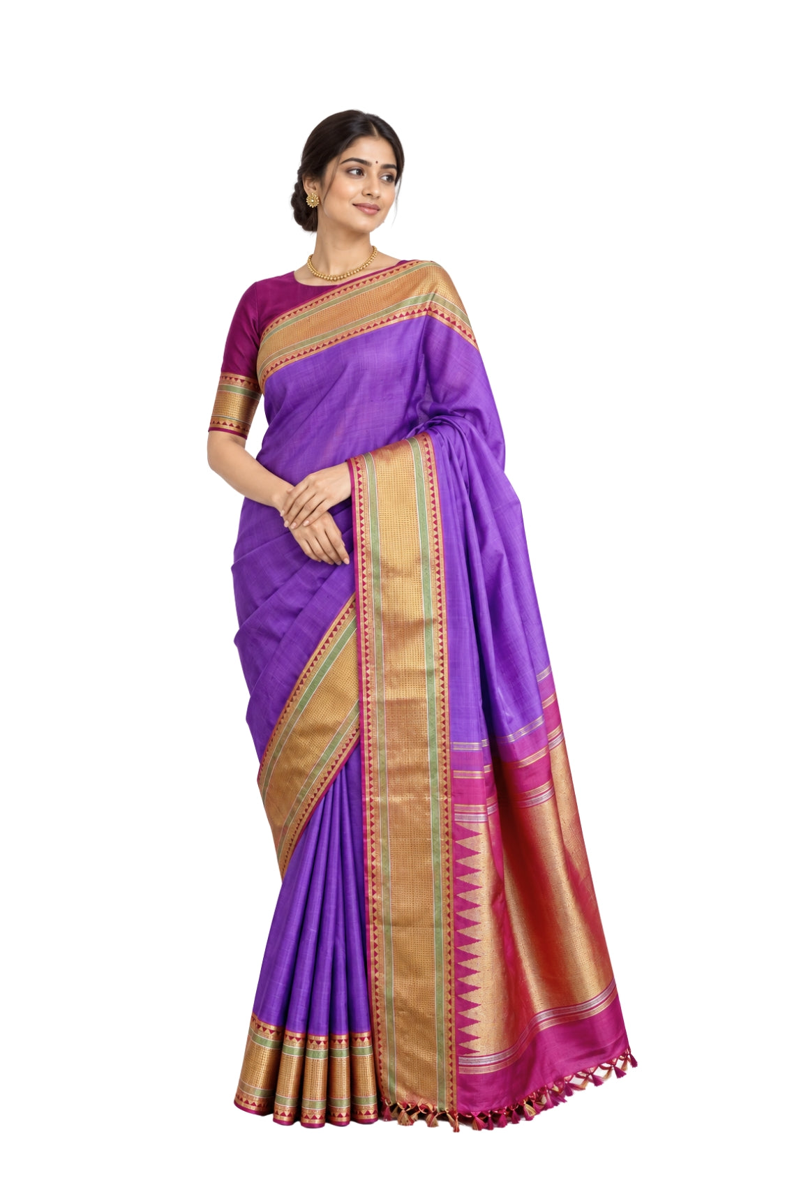 Parvai Kanchipuram Silk Sari : Devasena