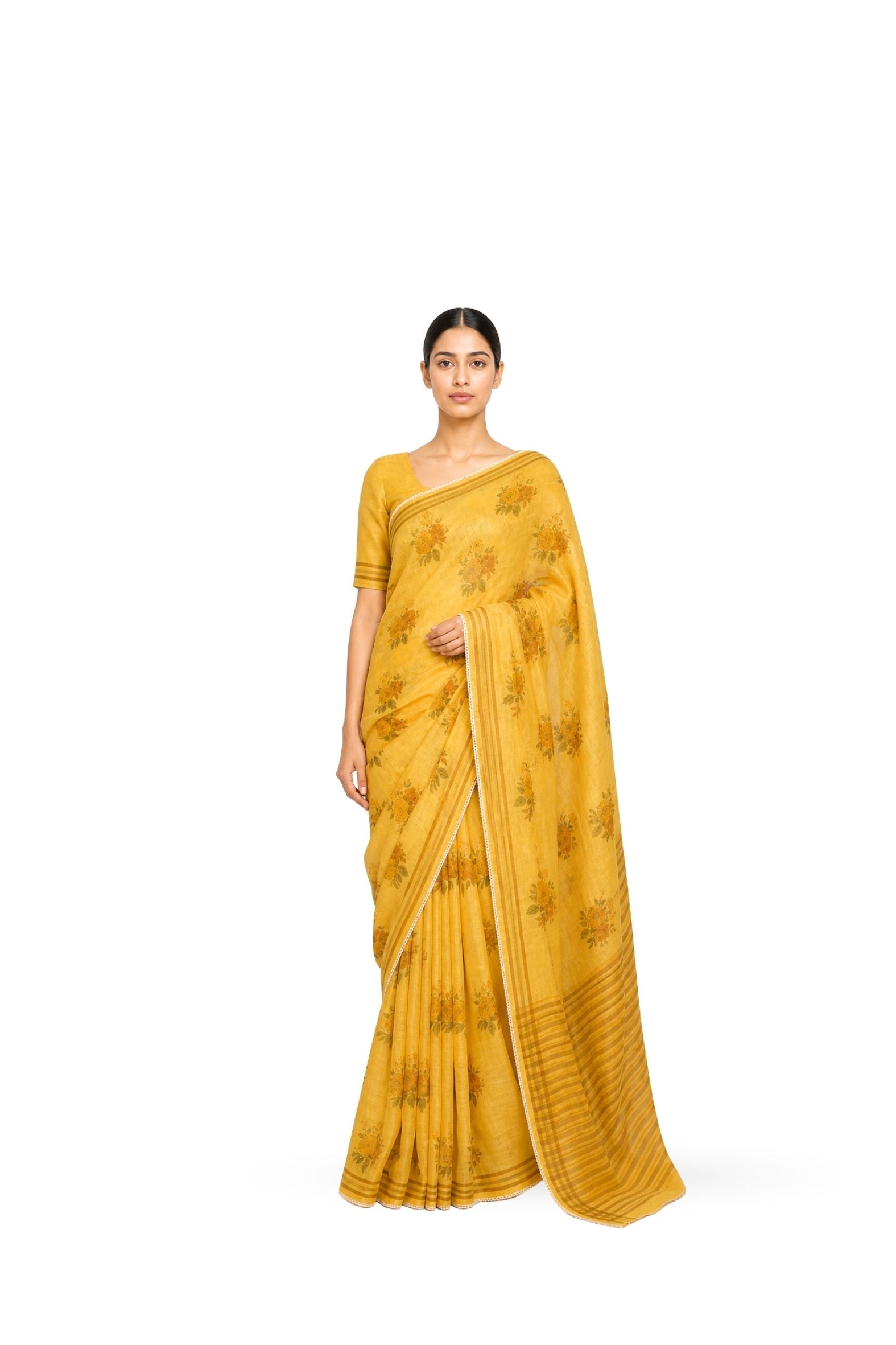 Linen Sari : Raag
