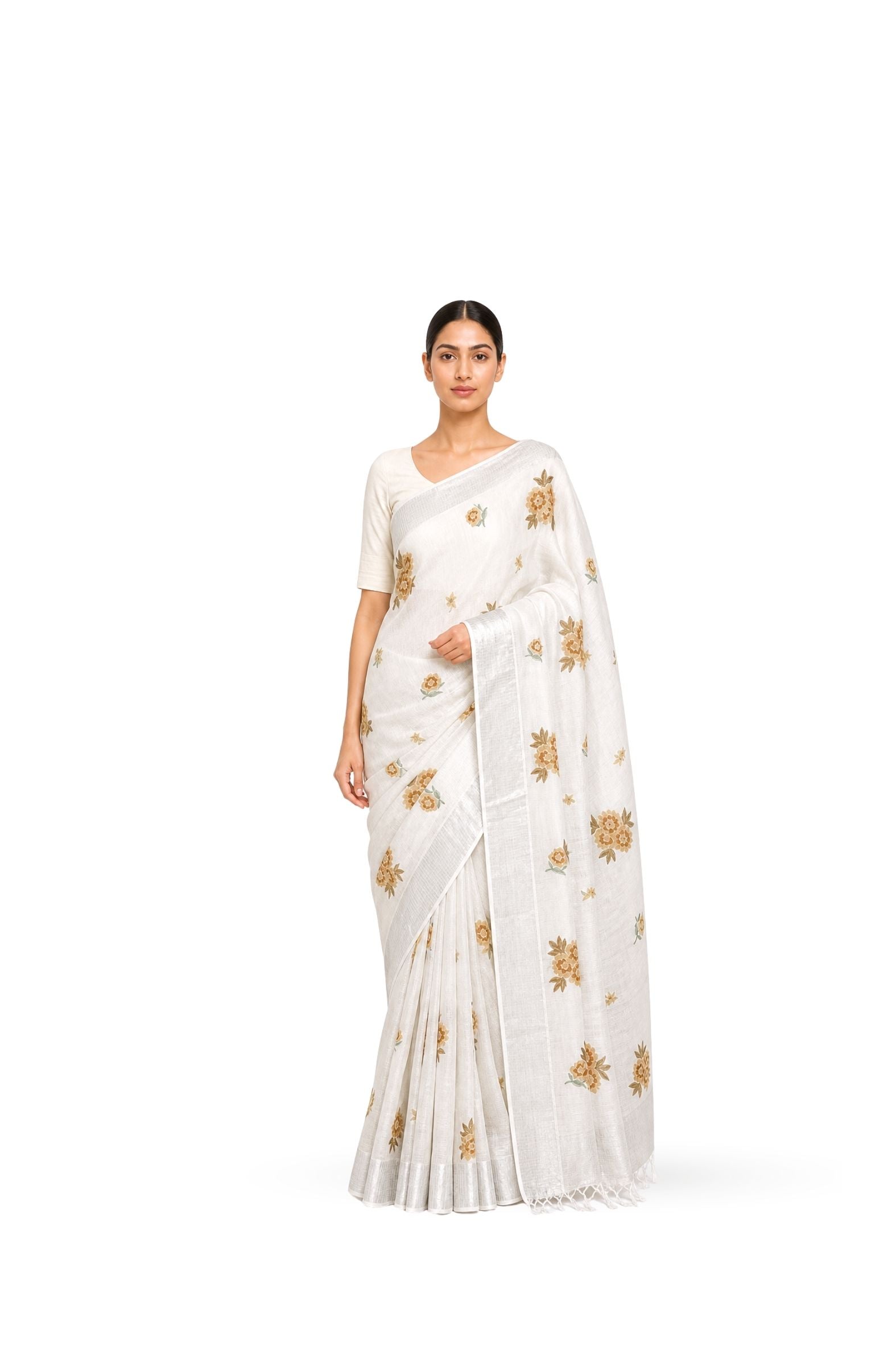 Linen Sari : Raag