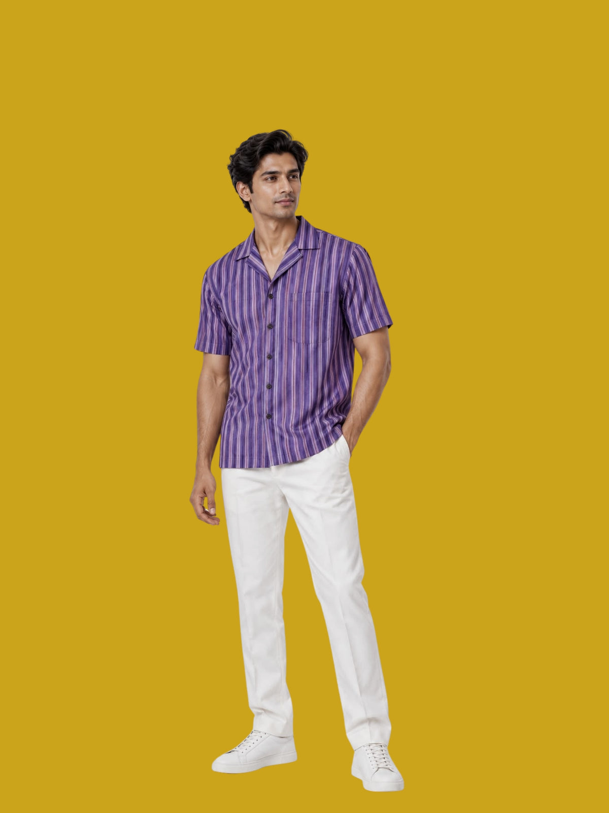 Parvai Printed Cotton Mens Shirt : Bee & Bloom