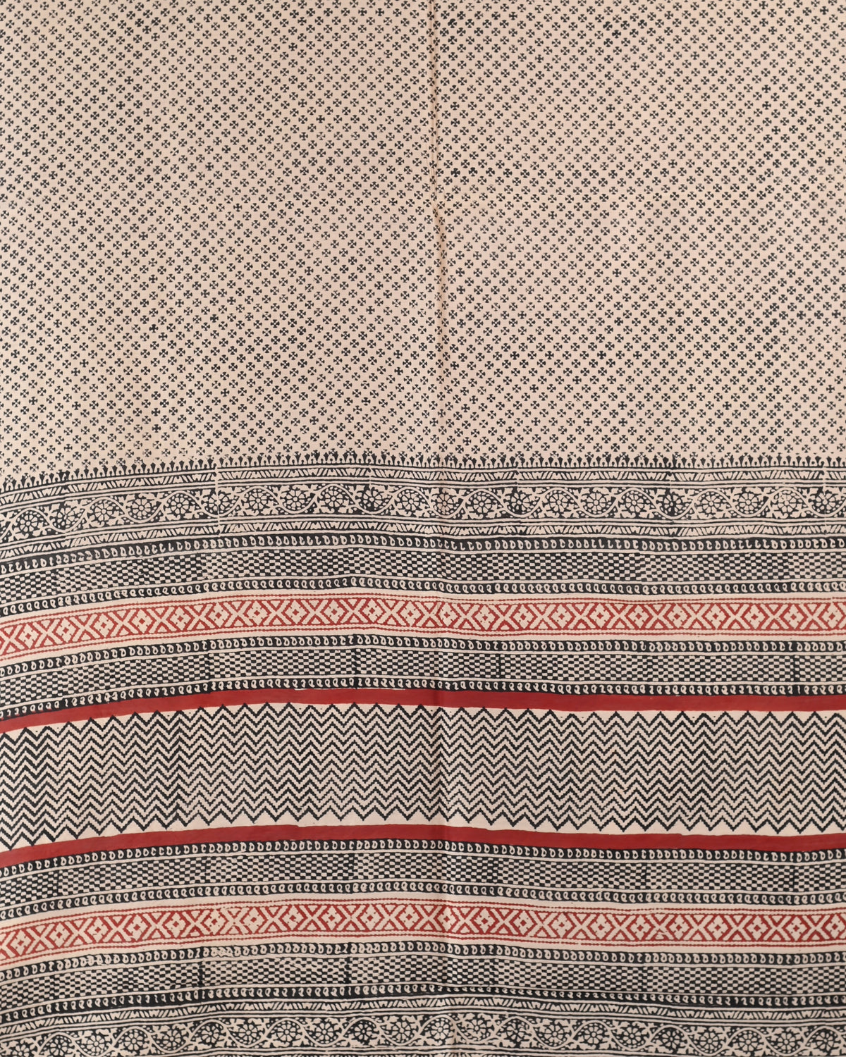 Parvai Bagru Silk Cotton Sari