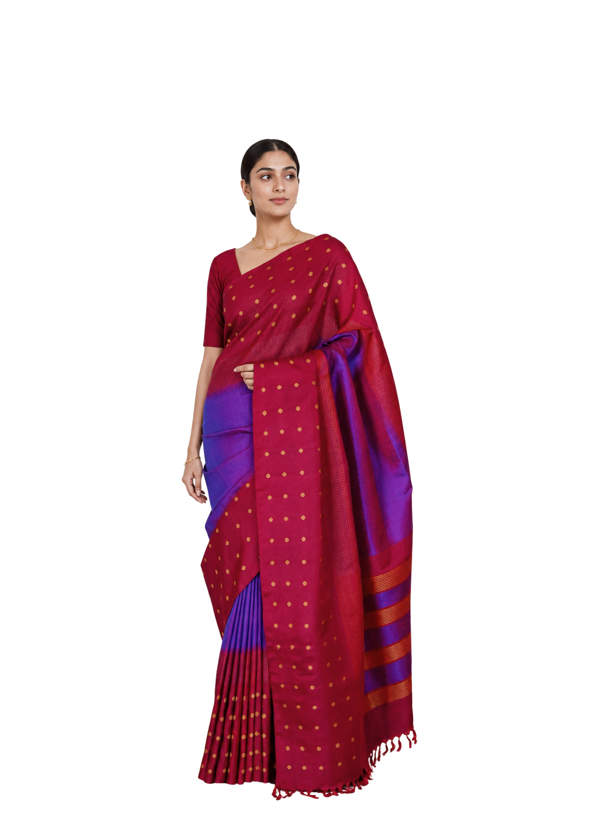 Parvai Kanchipuram Korvai Silk Sari : Shashikala