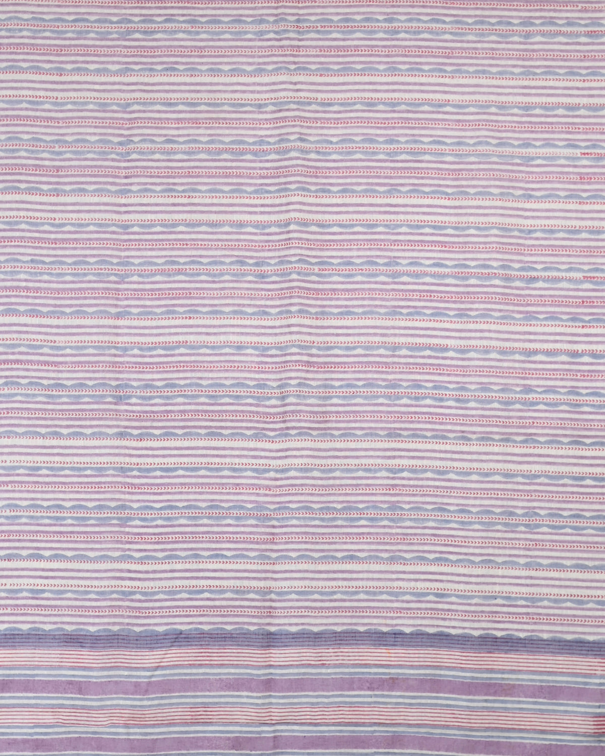 Parvai Handwoven & Hand Block Printed Pure Linen Sari