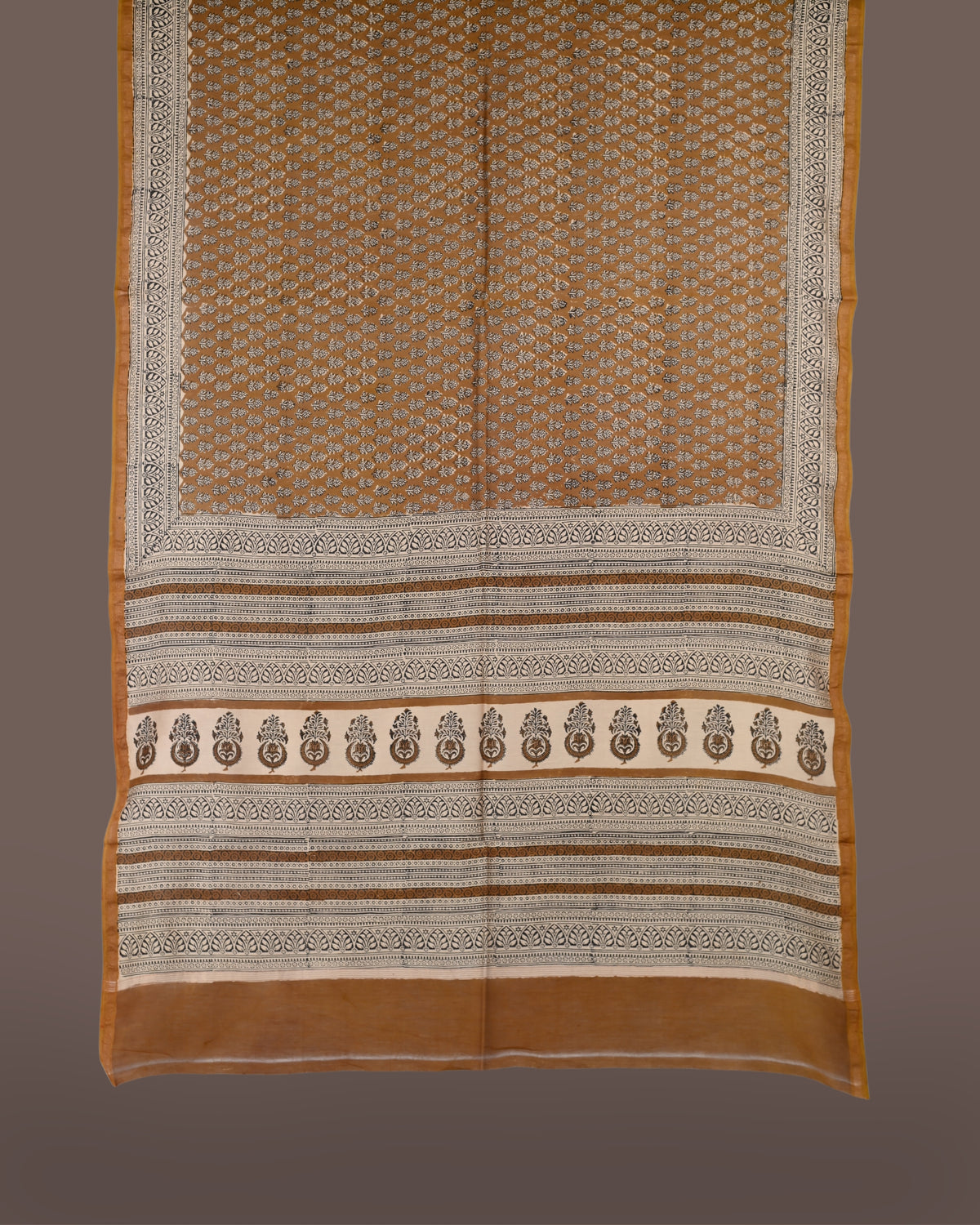 Parvai Bagru Silk Cotton Sari