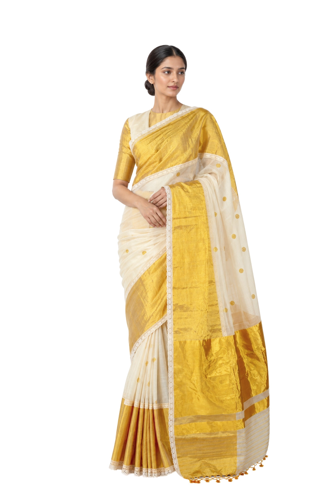 Parvai Kerala Cotton Sari : Aswathi