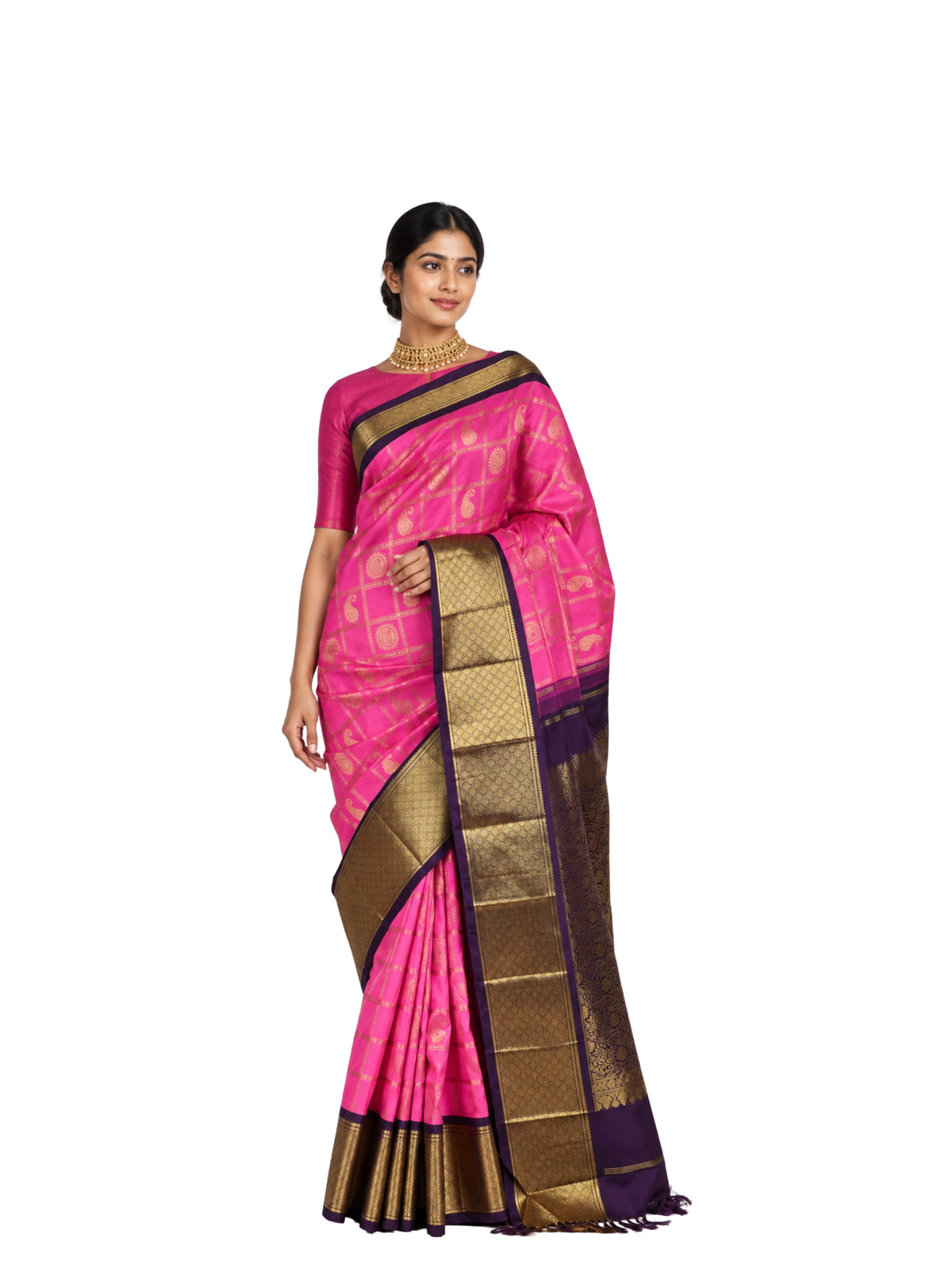 Parvai Real Zari Silk Sari