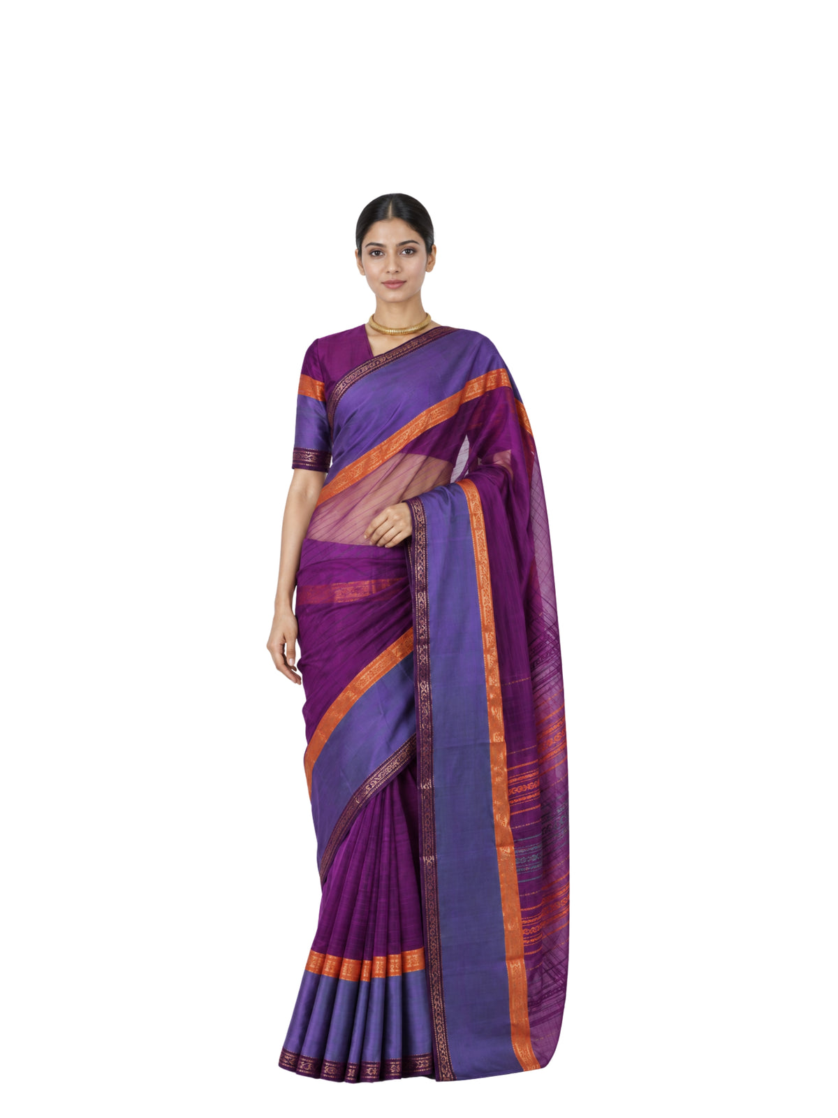 Parvai Silk Cotton Sari : Rajeshwari