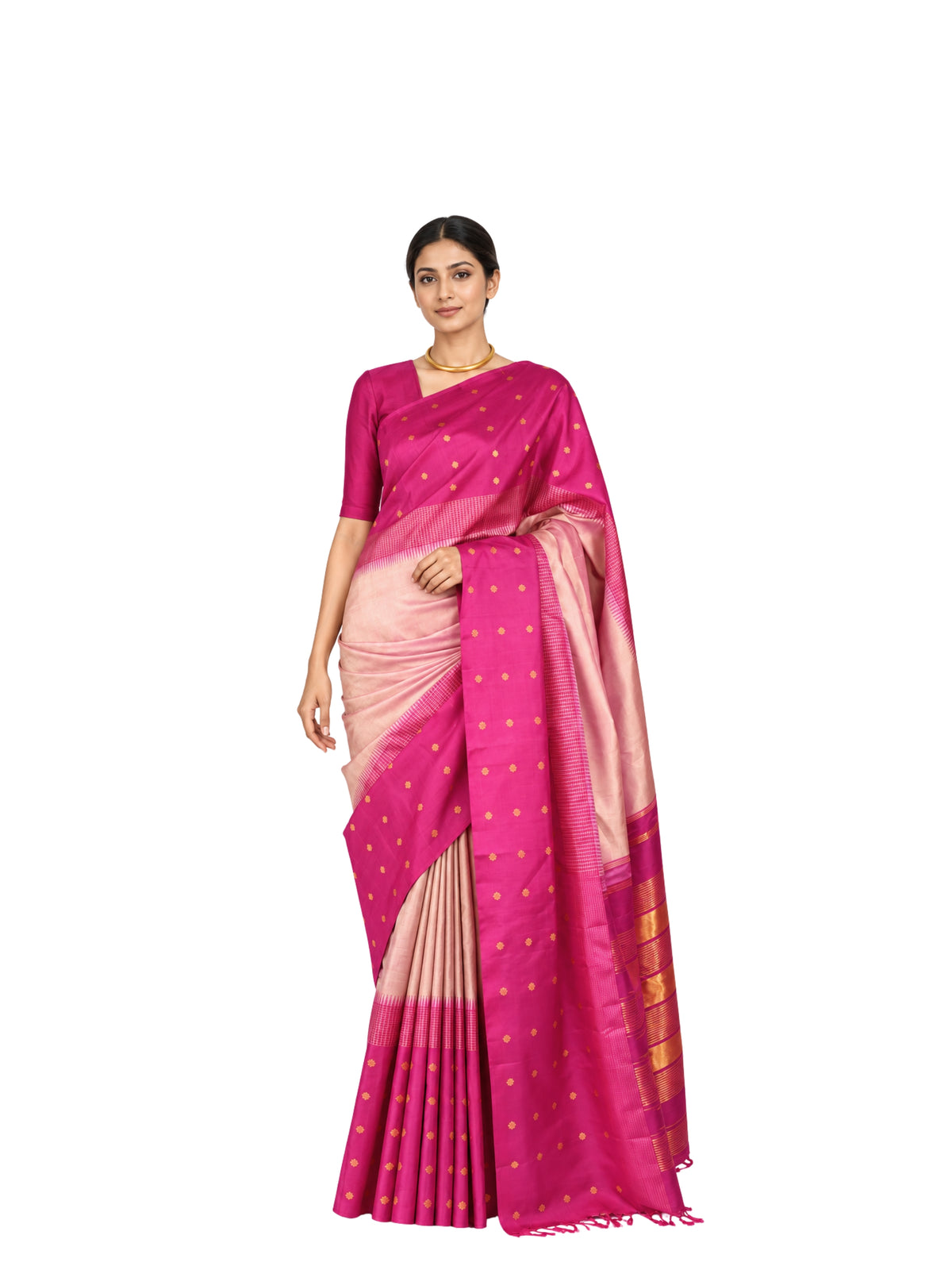 Parvai Kanchipuram Korvai Silk Sari : Shashikala
