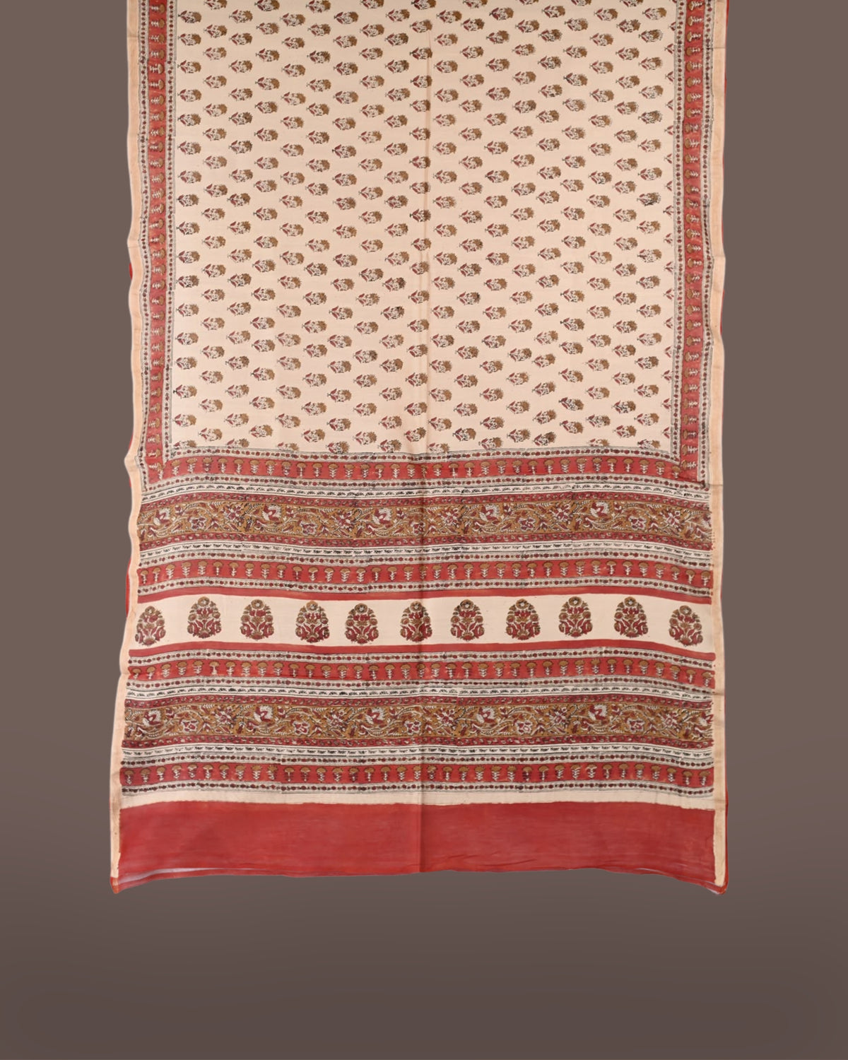 Parvai Bagru Silk Cotton Sari