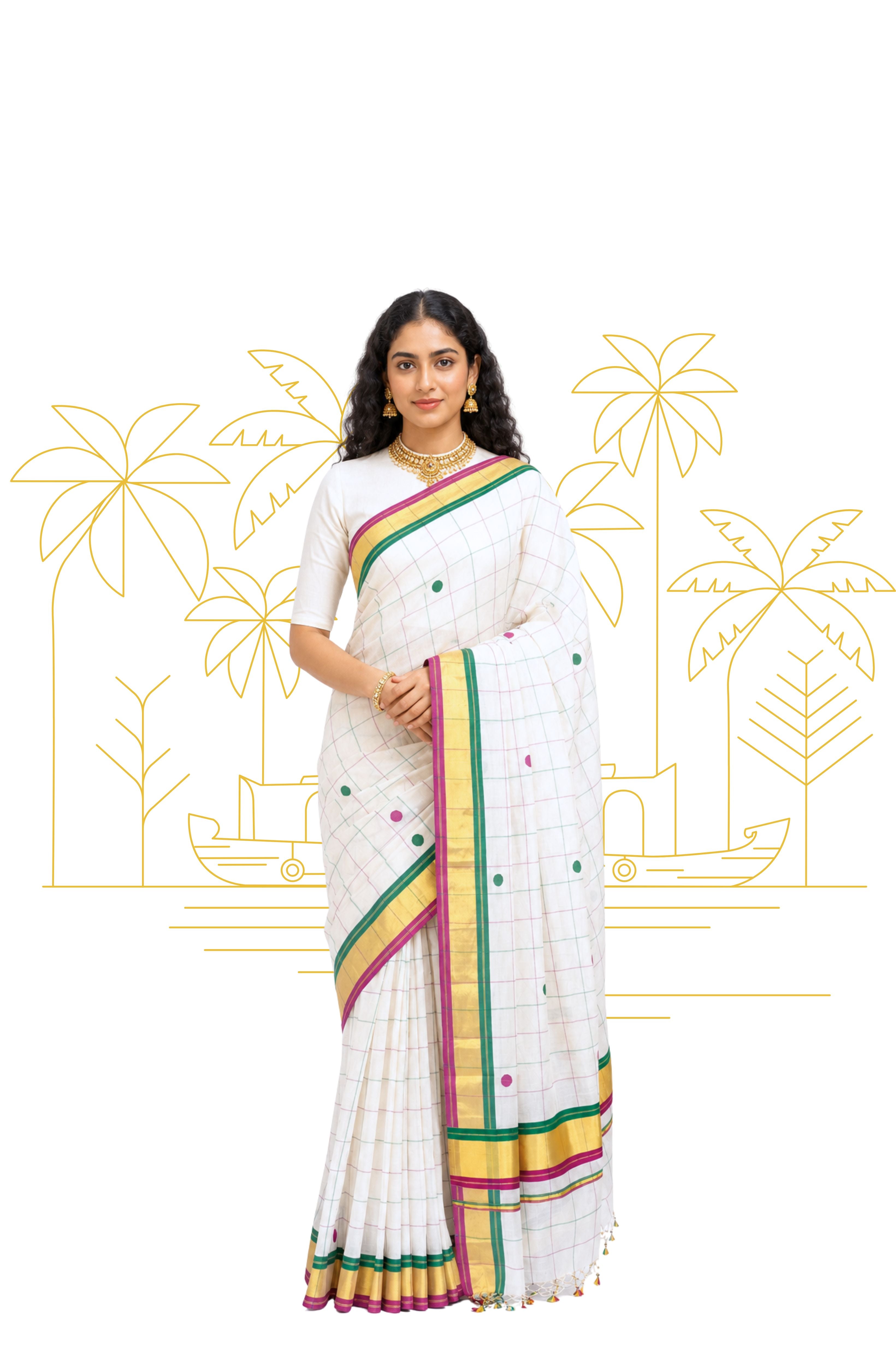 Parvai Kerala Cotton Sari : Aswathi