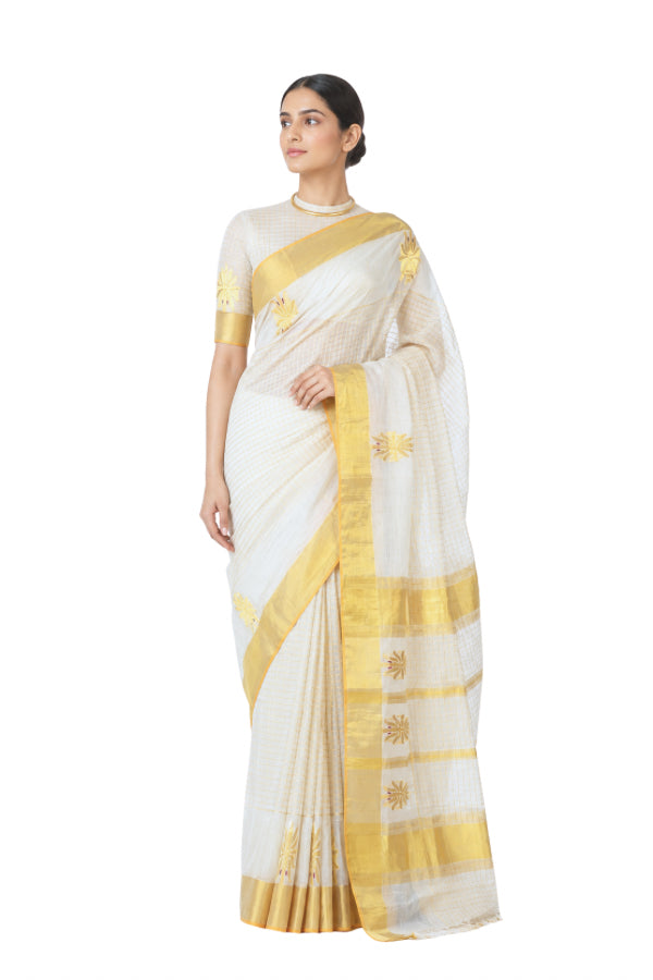 Parvai Kerala Cotton Sari : Aswathi