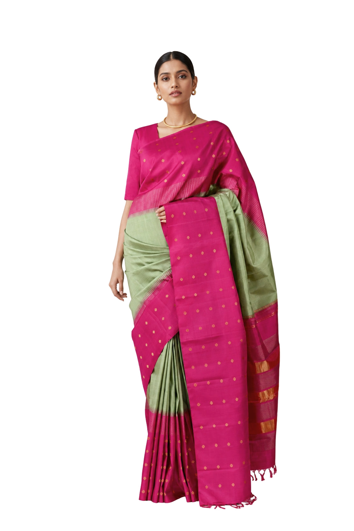 Parvai Handwoven Kanchipuram Silk Sari : ShashiKala