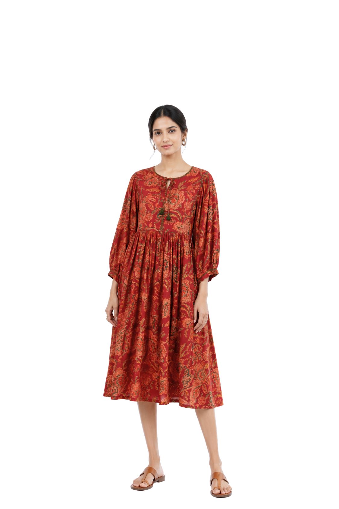 Parvai Block Printed Dress