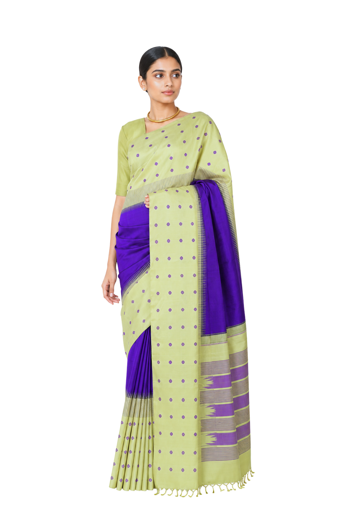 Parvai Handwoven Kanchipuram Silk Sari : ShashiKala