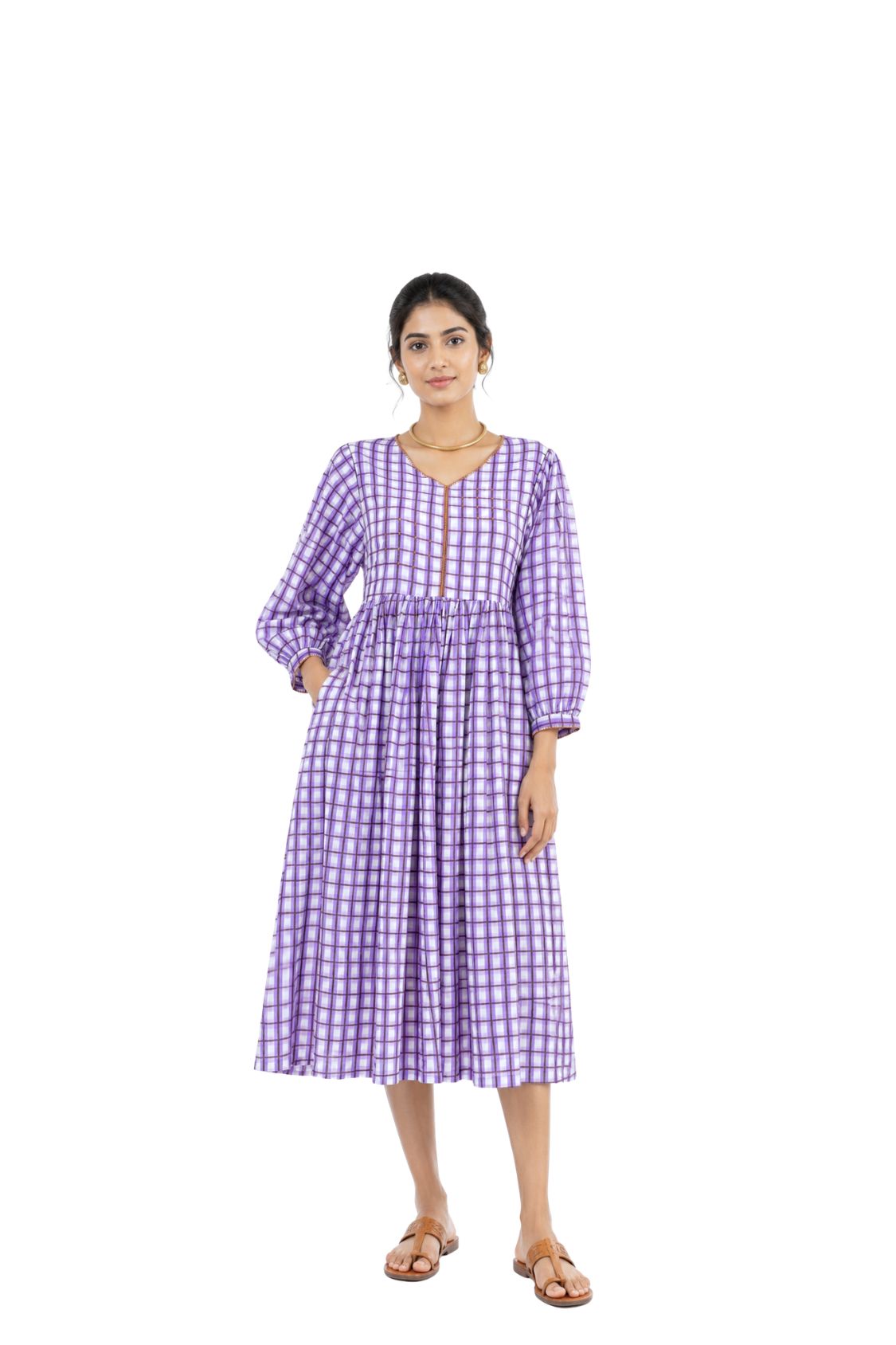 Parvai Block Printed Dress