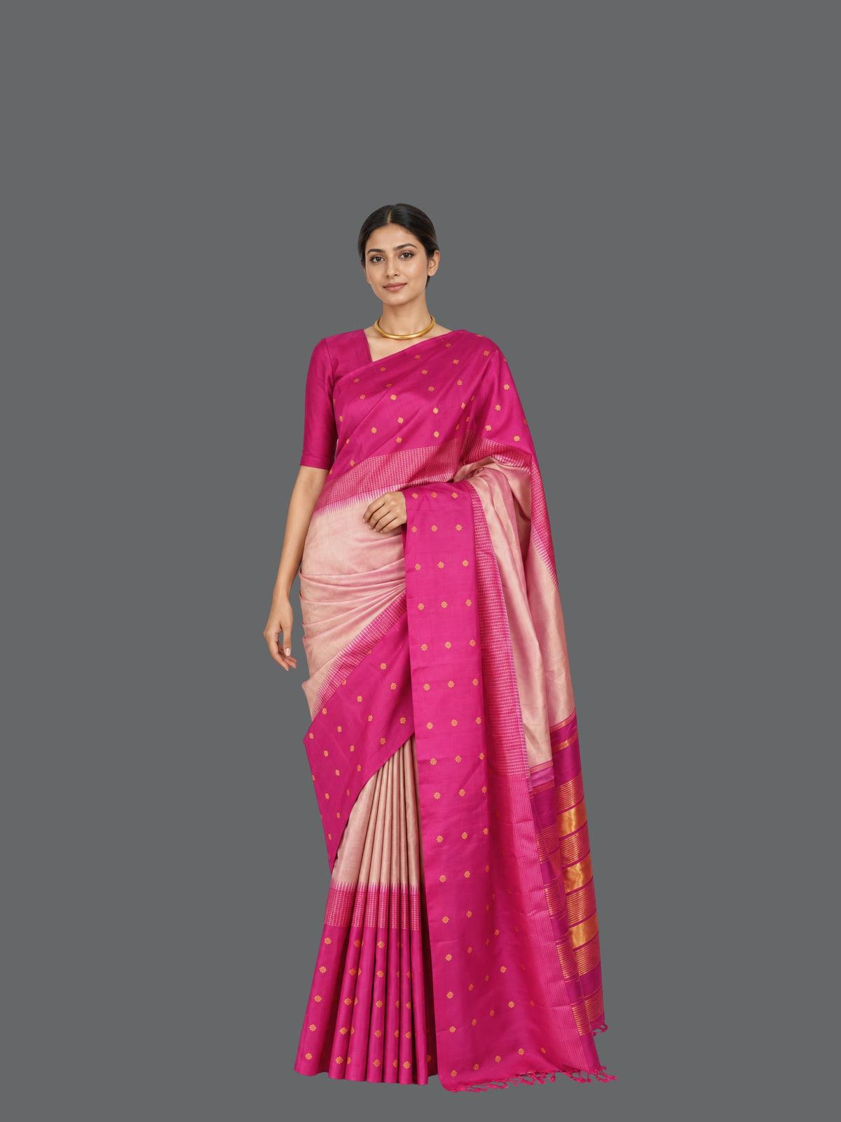 Parvai Kanchipuram Korvai Silk Sari : Shashikala