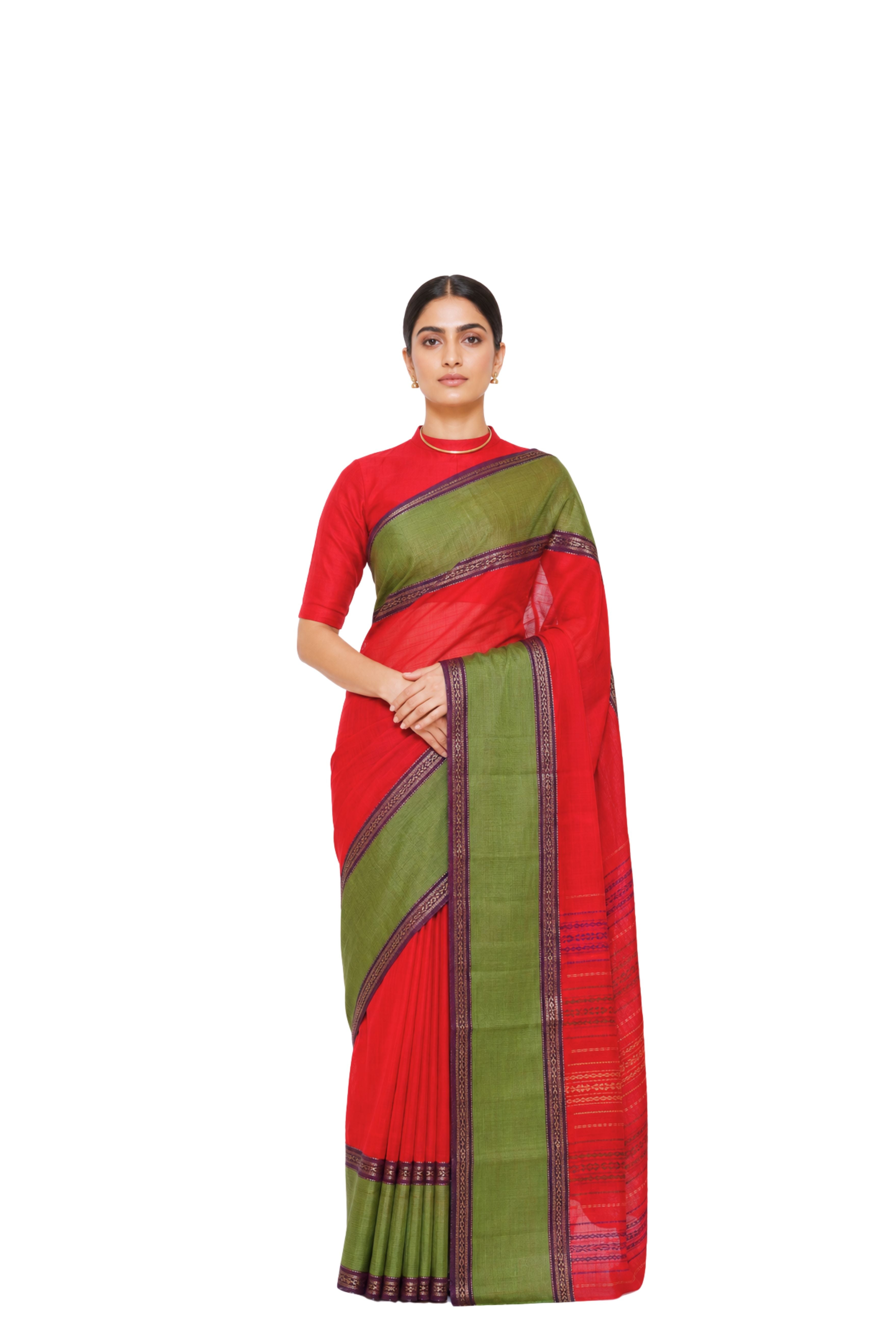 Parvai Silk Cotton Sari : Rajeshwari