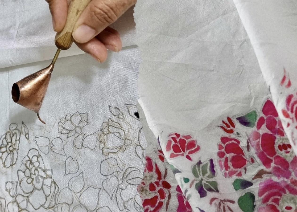 Fine Batik on Fine Maheshwari  ‘The Parvai Way’