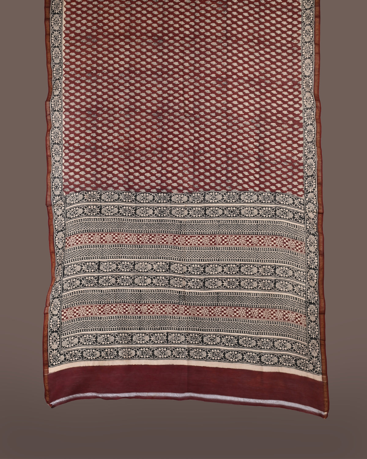 Parvai Bagru Silk Cotton Sari
