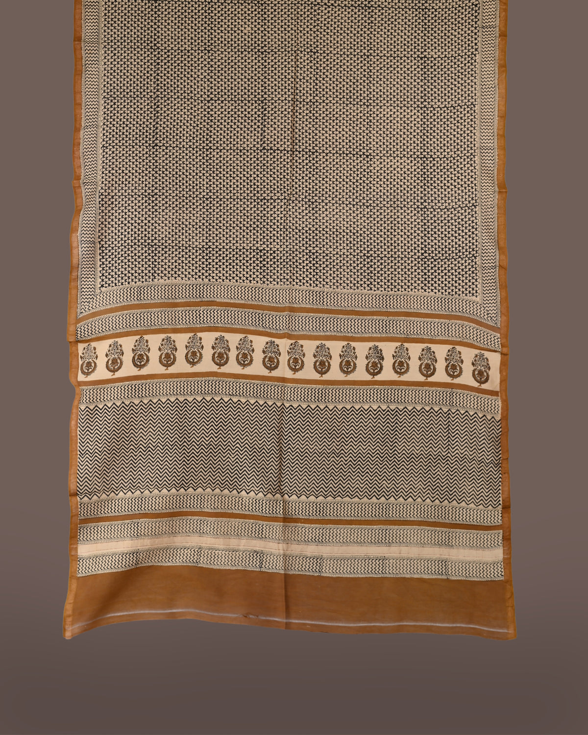 Parvai Bagru Silk Cotton Sari