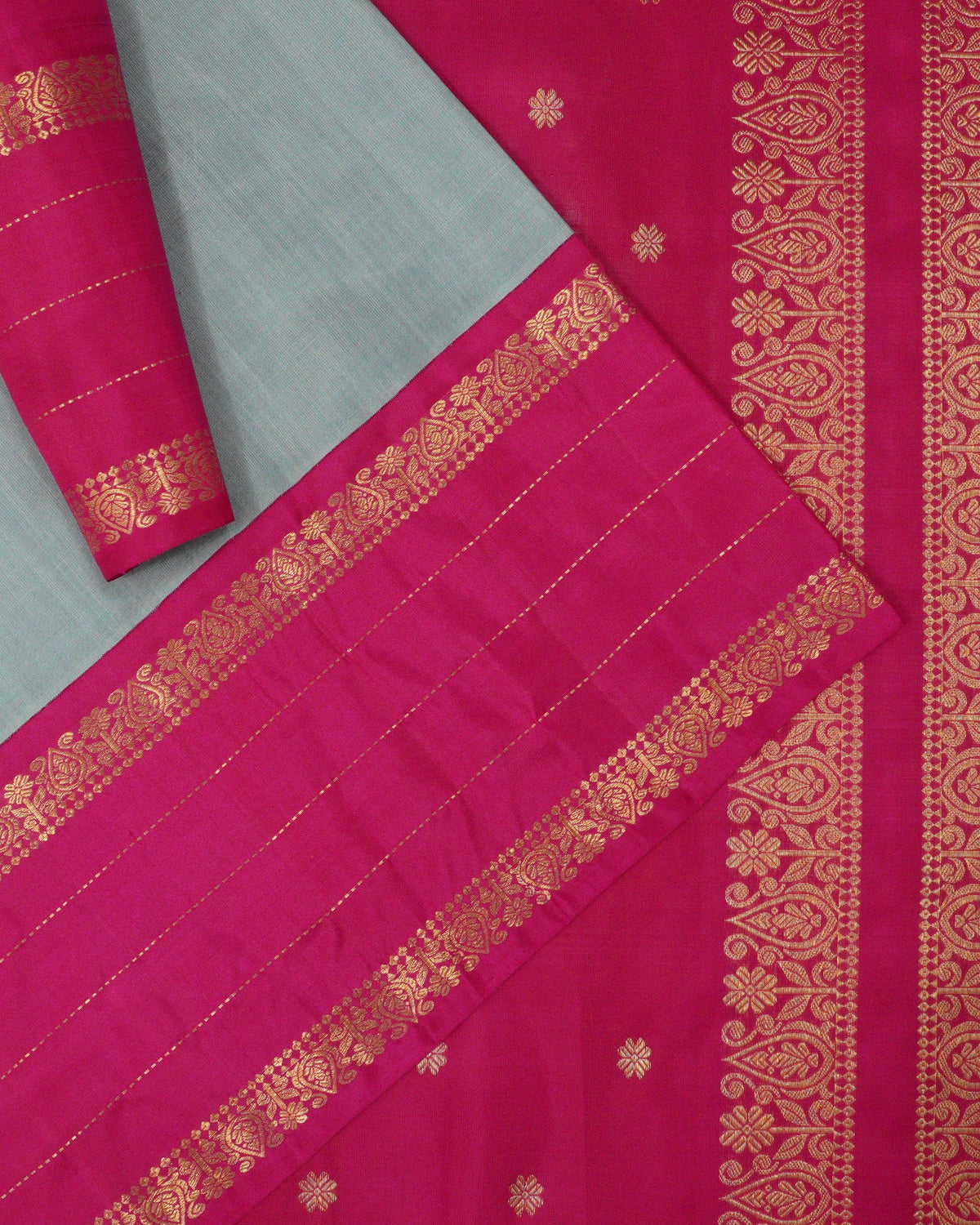 Parvai Kanchipuram Korvai Silk Sari : Kalika