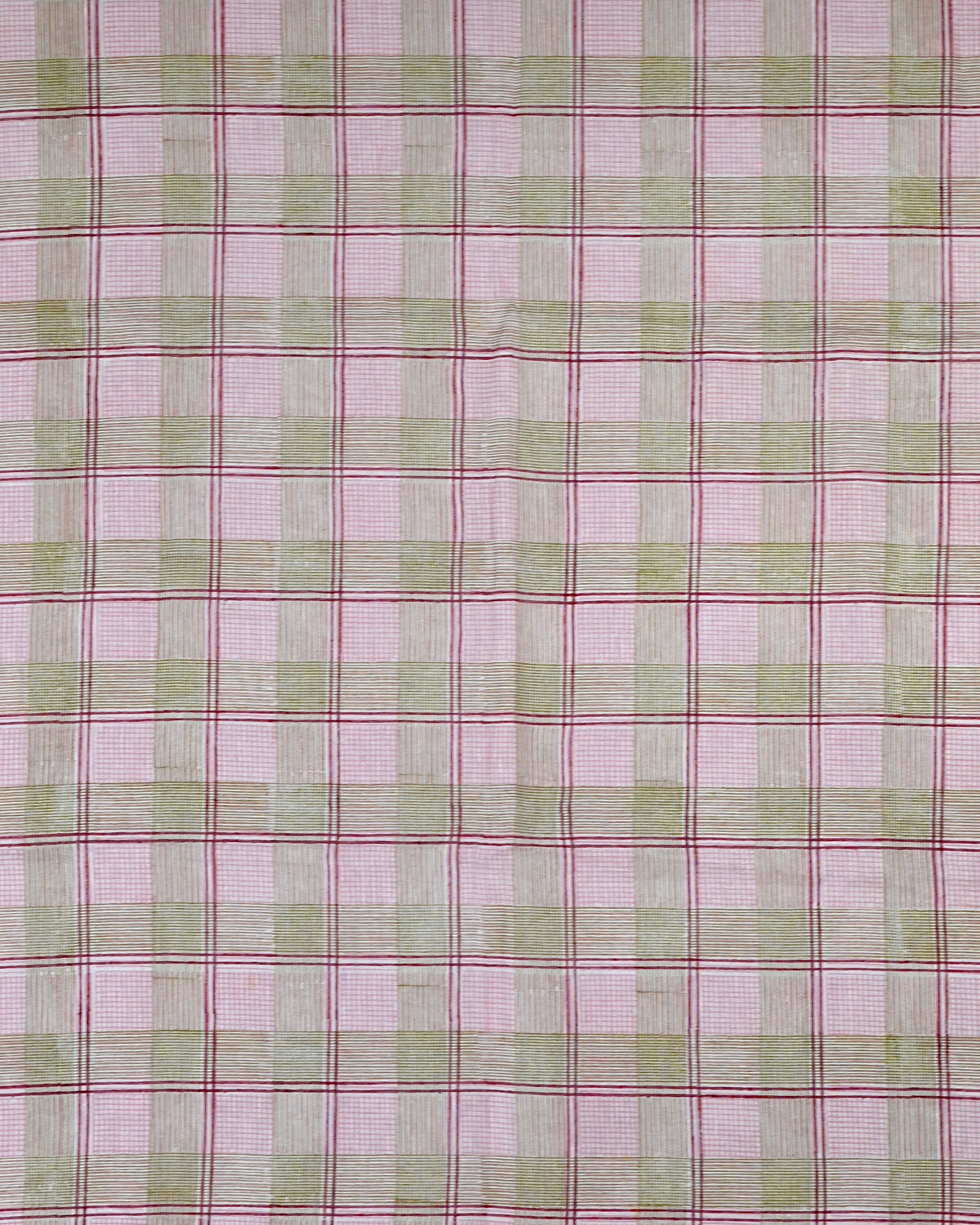 Parvai Handwoven & Hand Block Printed Pure Linen Sari