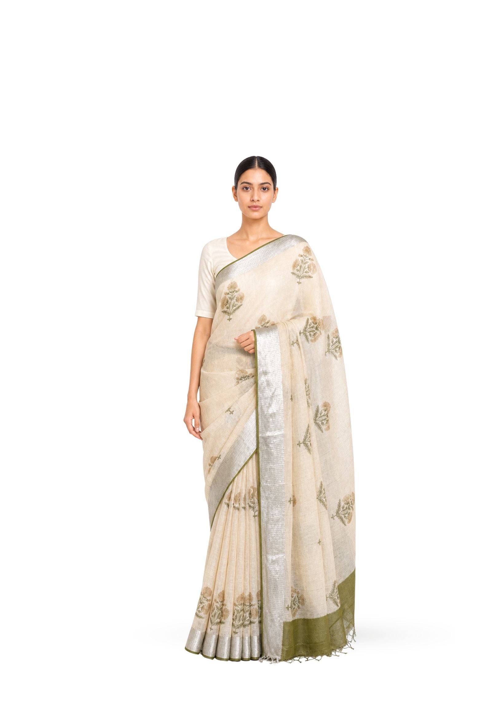 Linen Sari : Raag