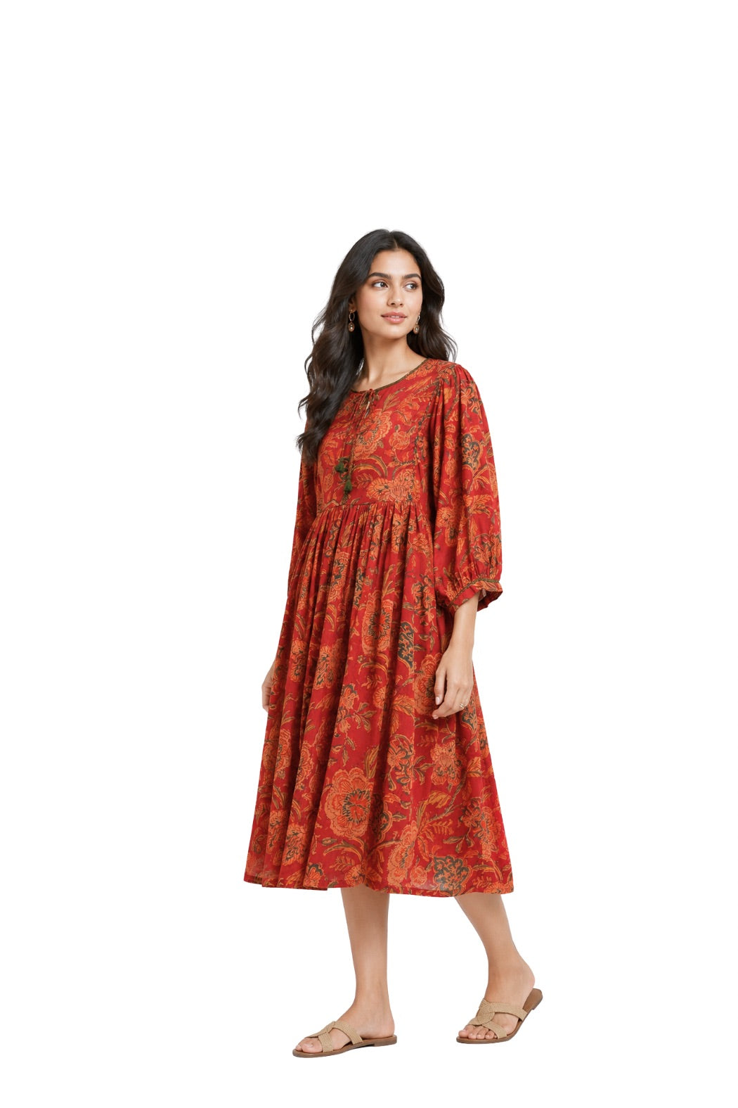 Parvai Block Printed Dress