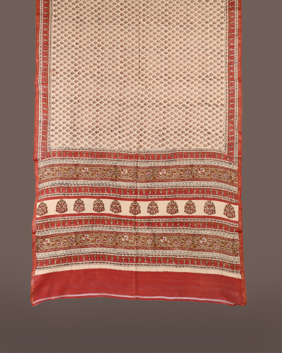 Parvai Bagru Silk Cotton Sari