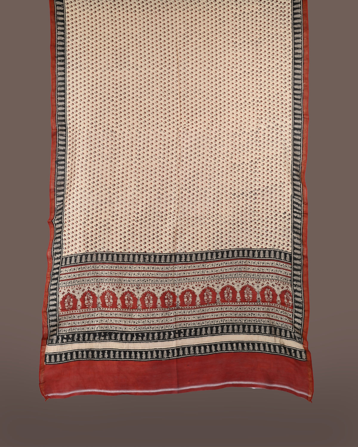 Parvai Bagru Silk Cotton Sari
