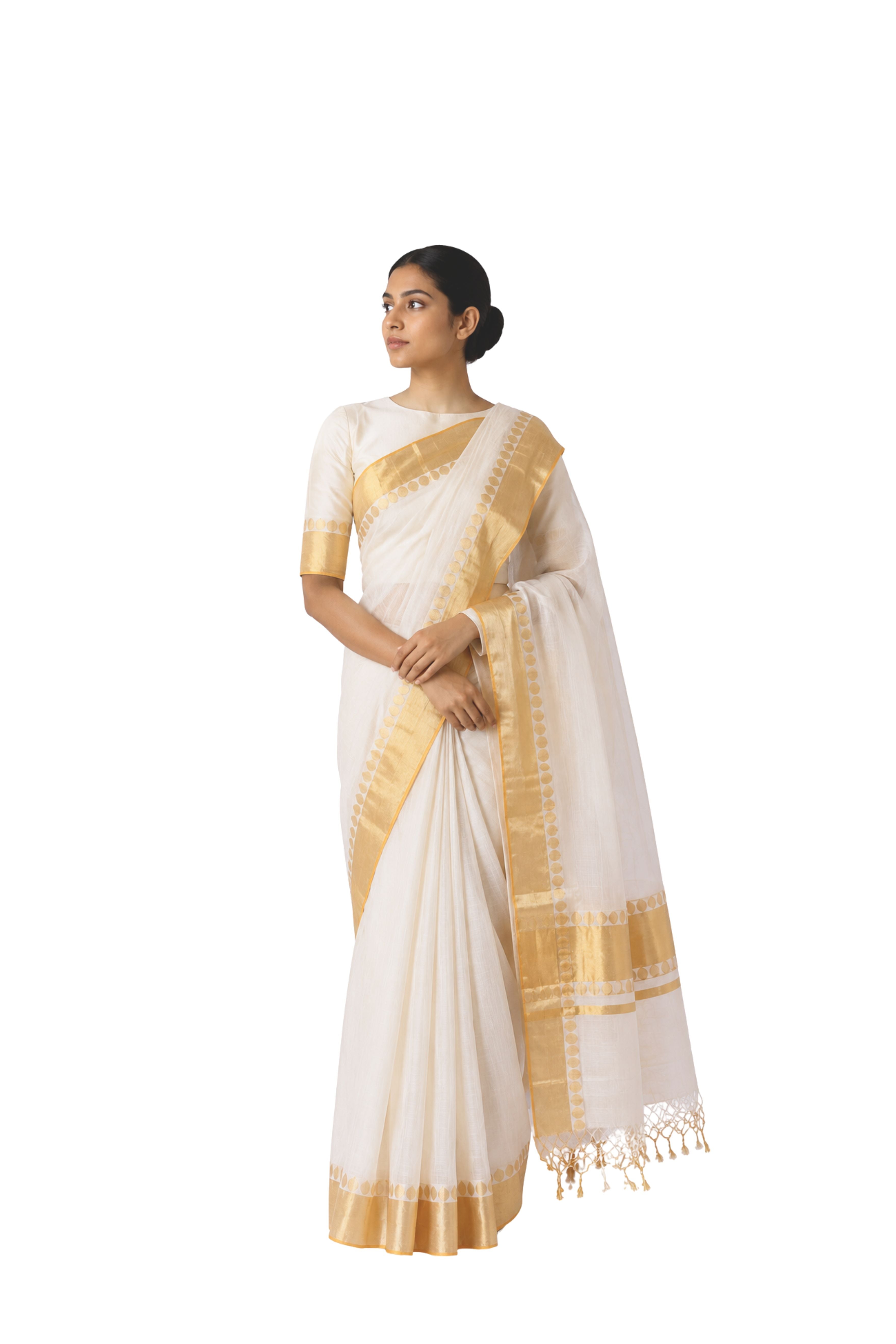 Parvai Kerala Cotton Sari : Aswathi