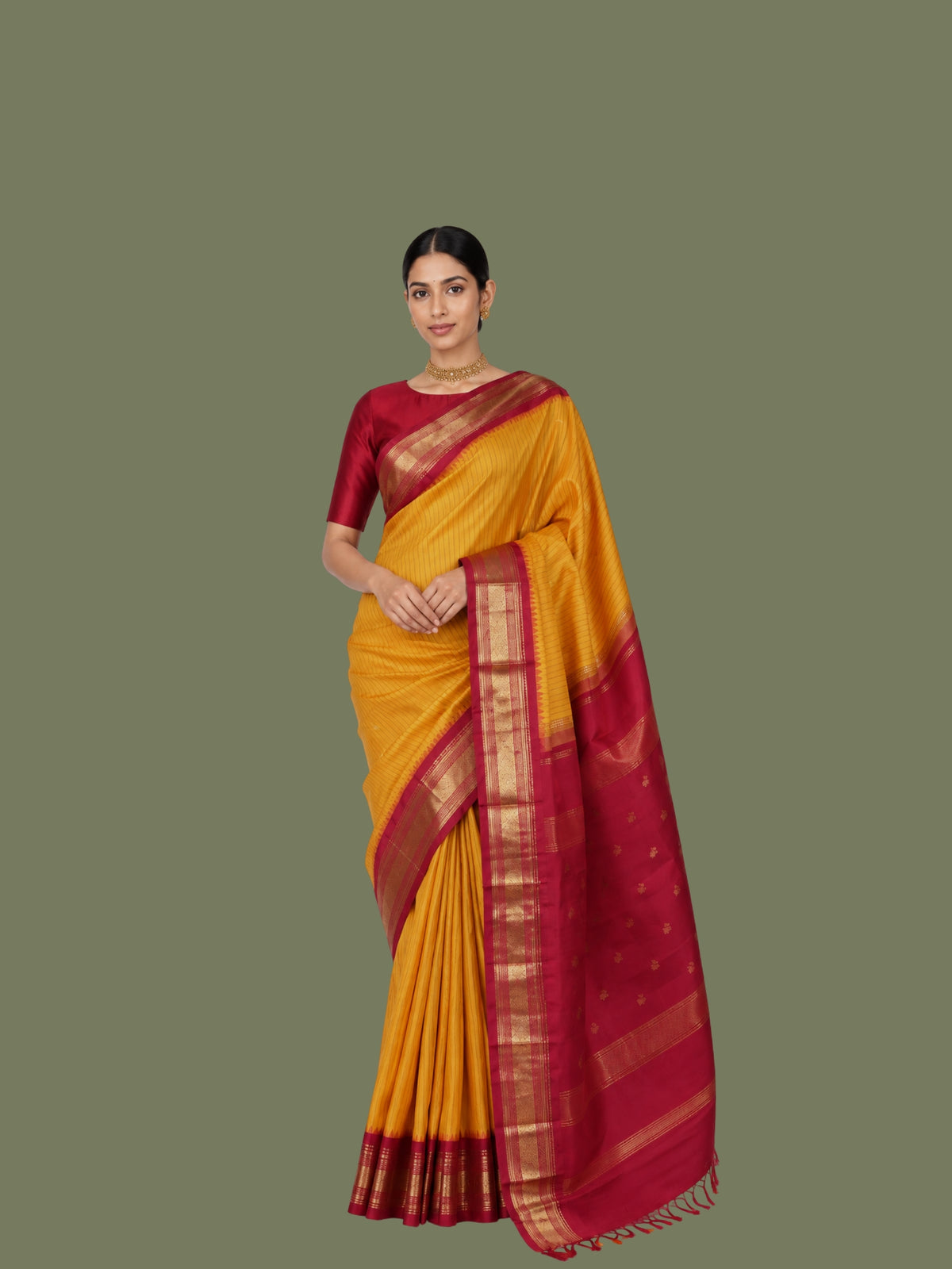 Parvai Real Zari Korvai Silk Sari - Special Commissions