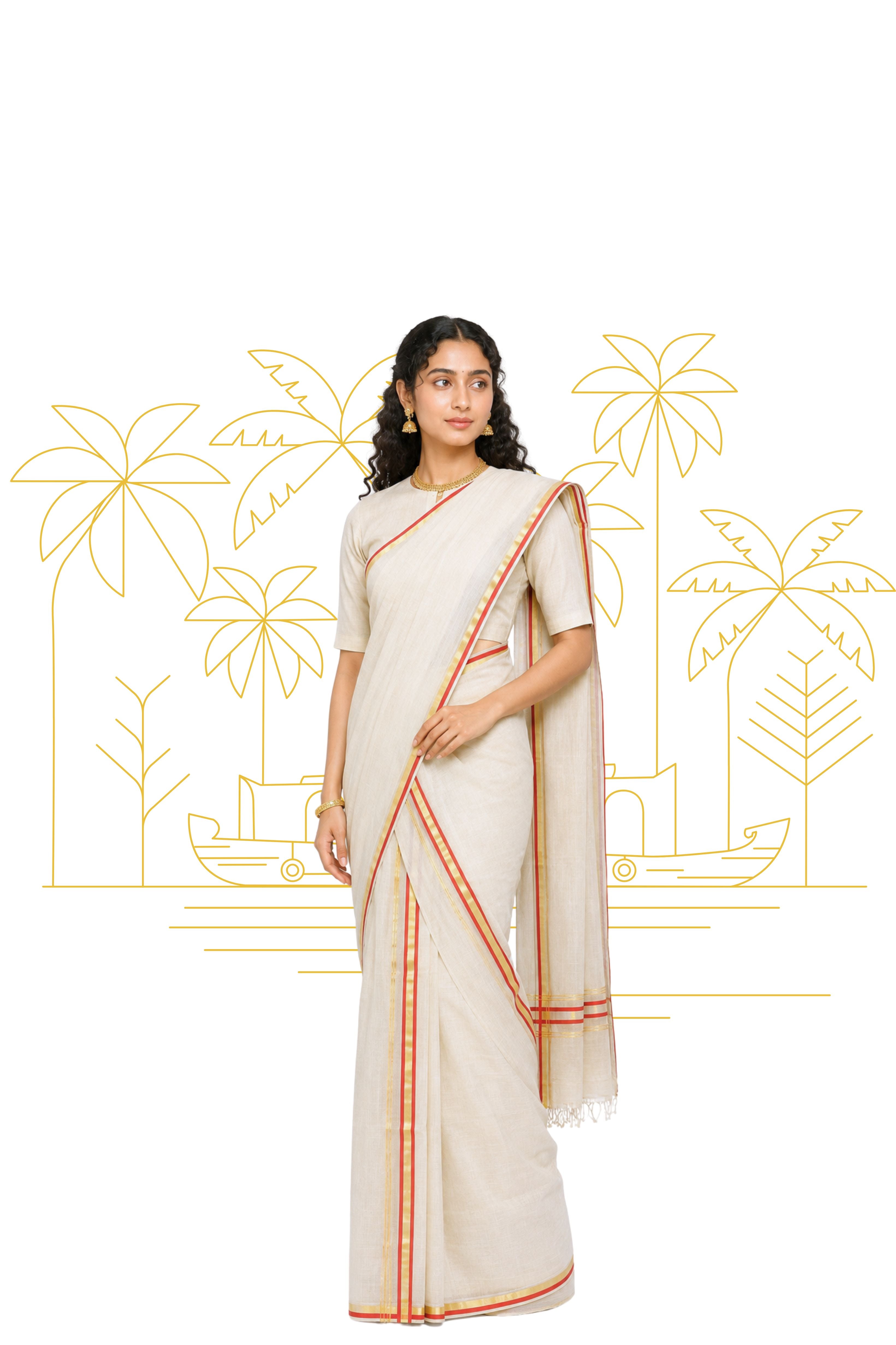 Parvai Kerala Cotton Sari : Aswathi