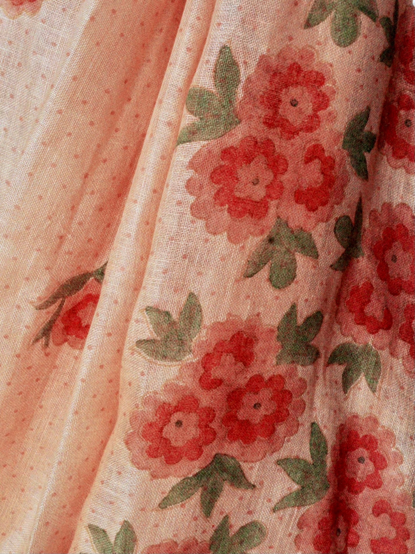 Parvai Block Printed Linen Sari - Raag