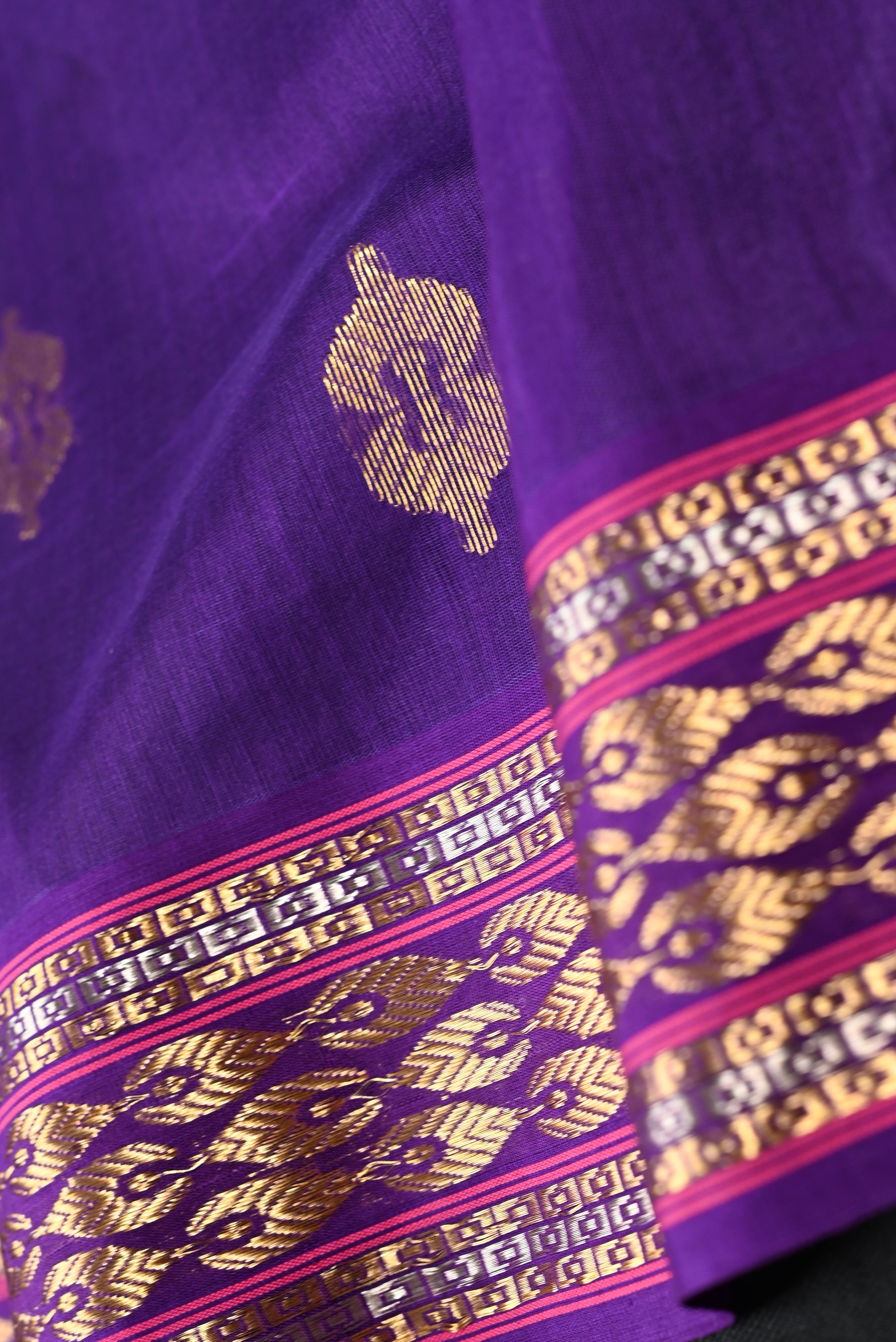 Parvai Silk Cotton Chanderi Sari : Bhadra