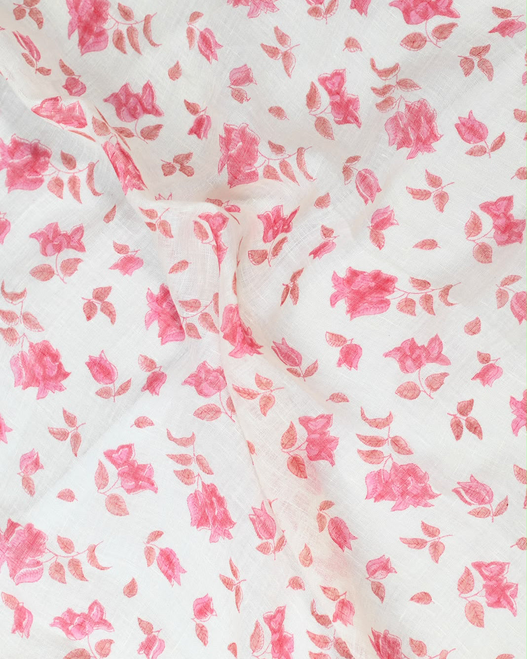 Parvai Block Printed Linen Sari - Raag