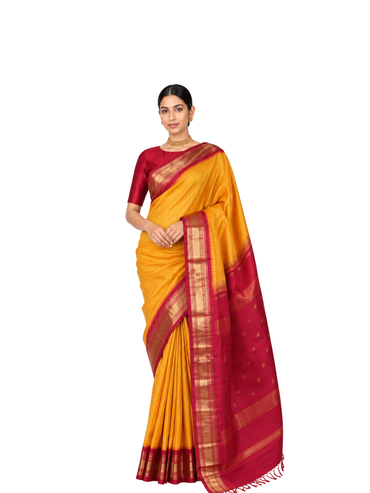 Parvai Real Zari Korvai Silk Sari - Special Commissions
