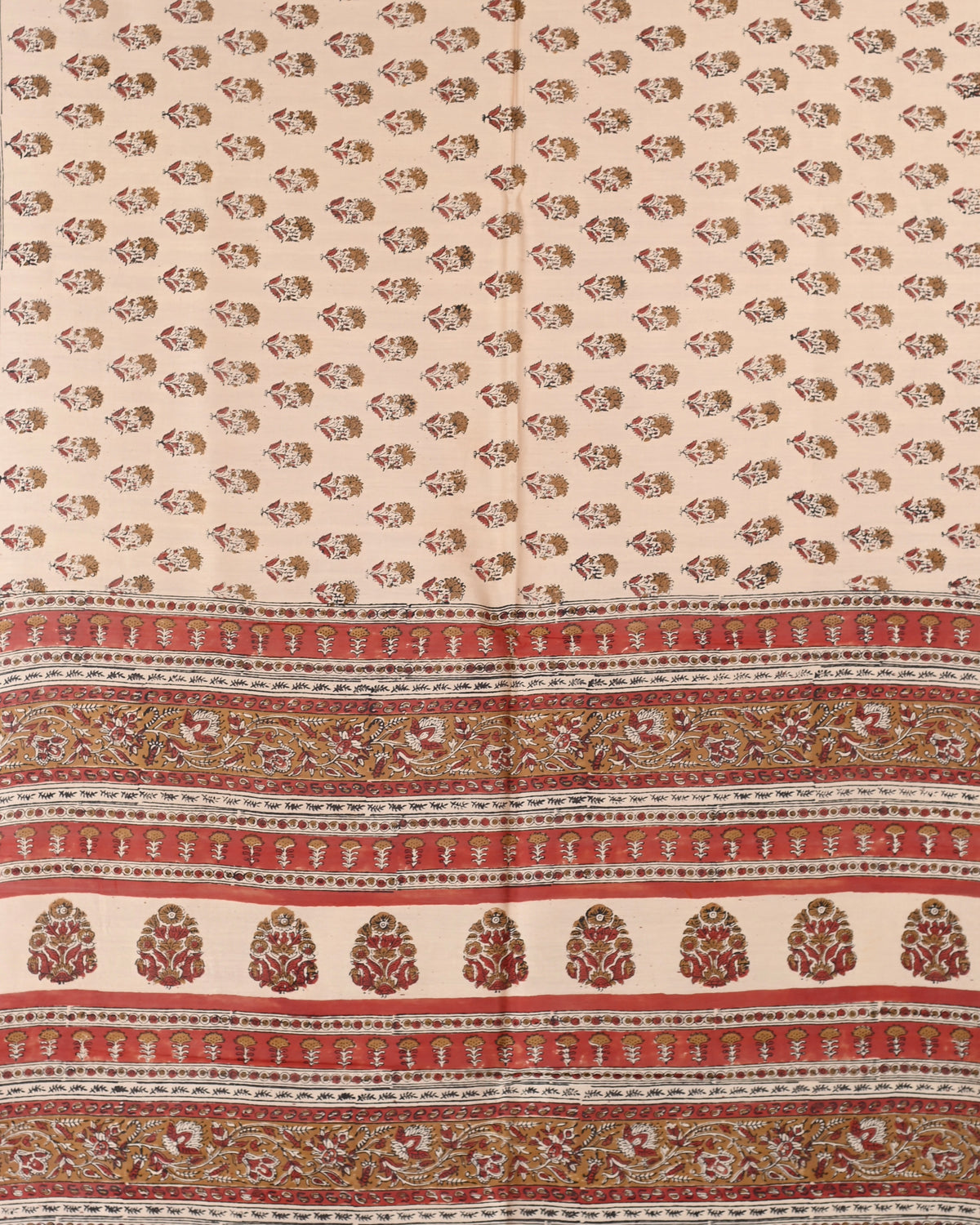 Parvai Bagru Silk Cotton Sari