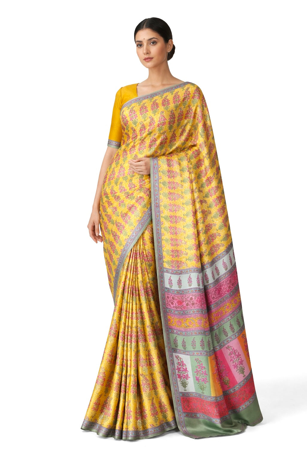 Nazakat Satin Silk Sari