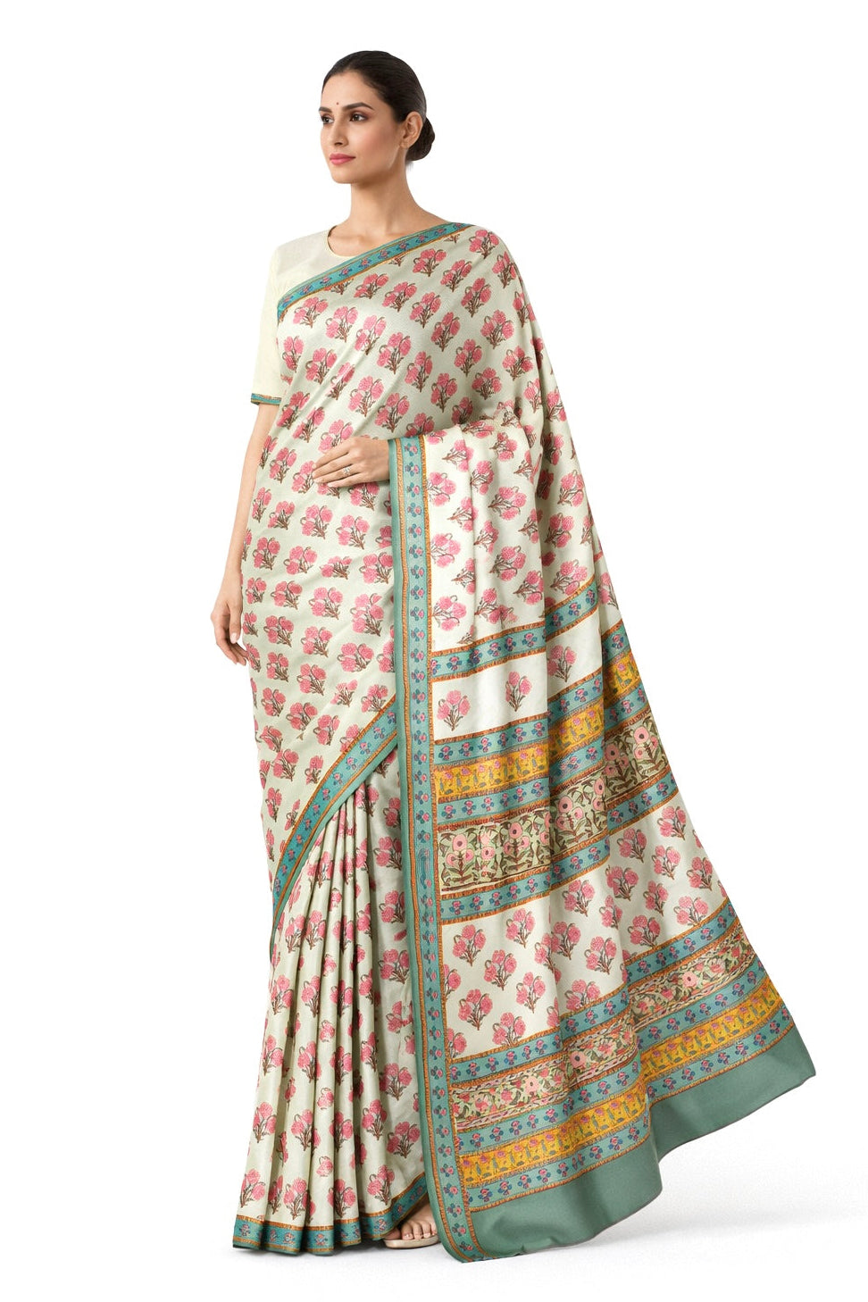 Nazakat Satin Silk Sari